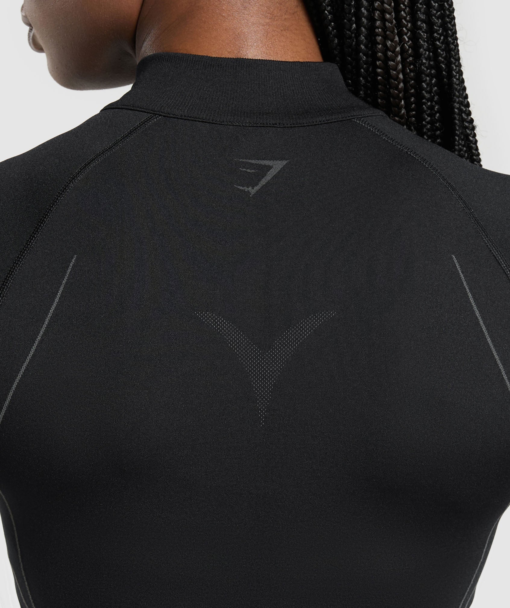 Gymshark Apex Seamless 1/4 Zip Pullover - Black/Graphite Grey - Image 7