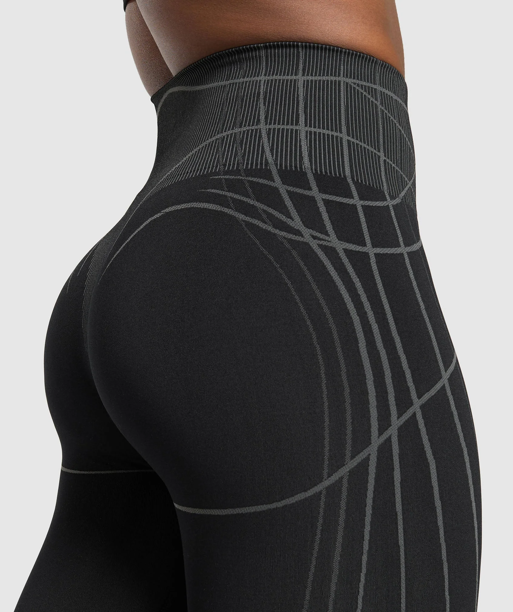 Gymshark Apex Seamless Leggings - Black/Graphite Grey - Image 5