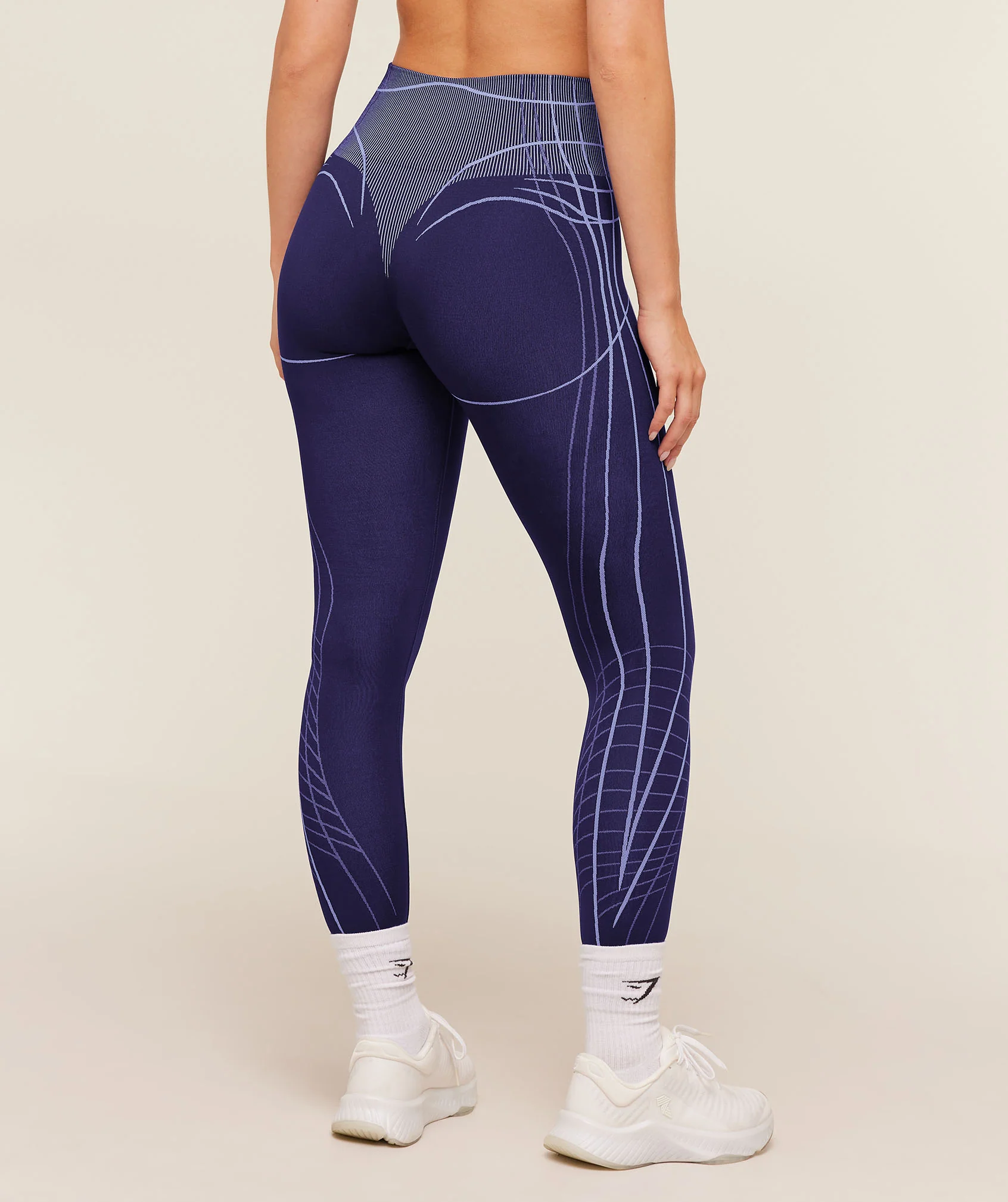 Gymshark Apex Seamless Leggings - Indigo Purple/Chilled Blue - Image 2