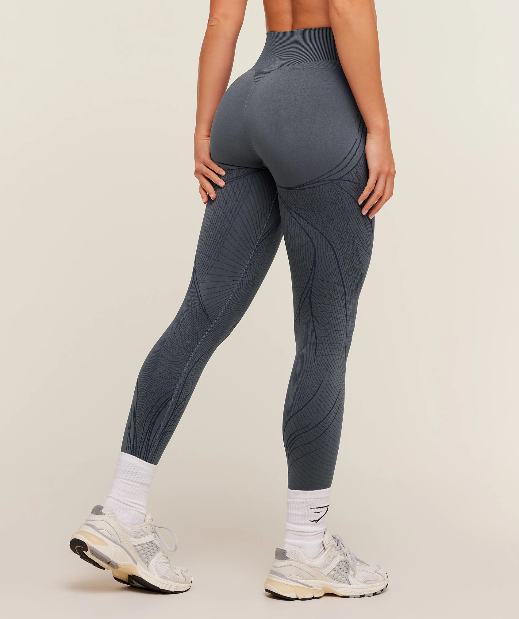Gymshark Apex Seamless Leggings - Titanium Blue/Navy - Image 2