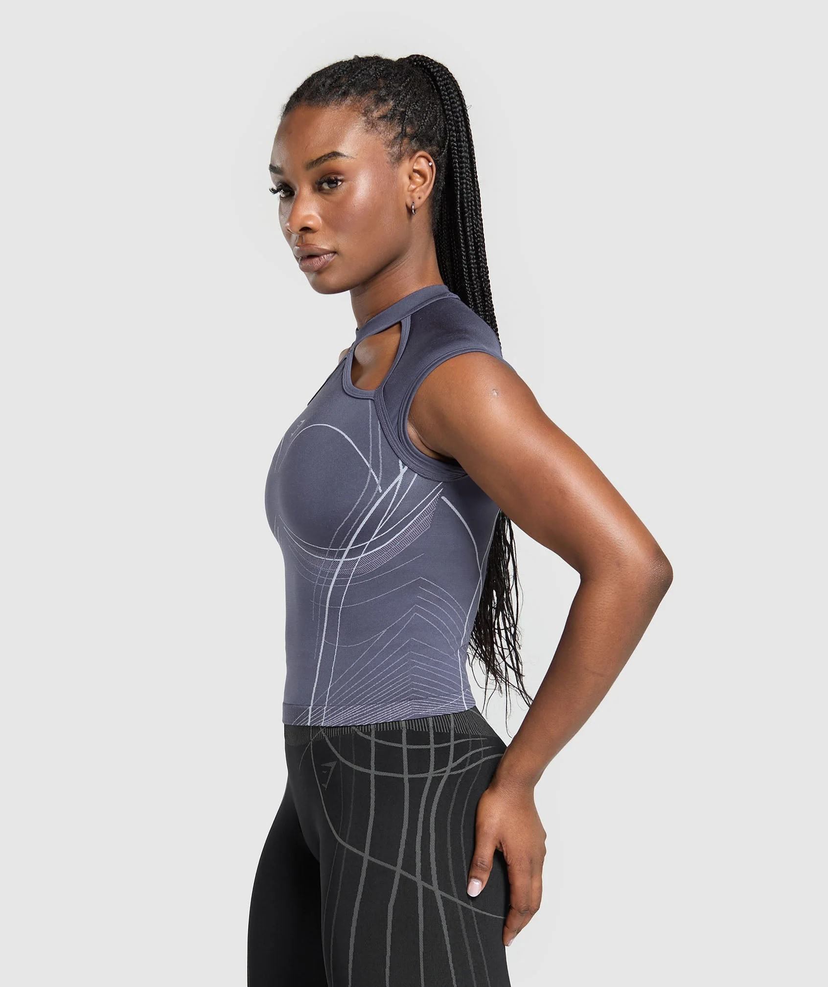 Gymshark Apex Seamless Midi T-Shirt - Weighted Purple/Fresh Lilac - Image 6