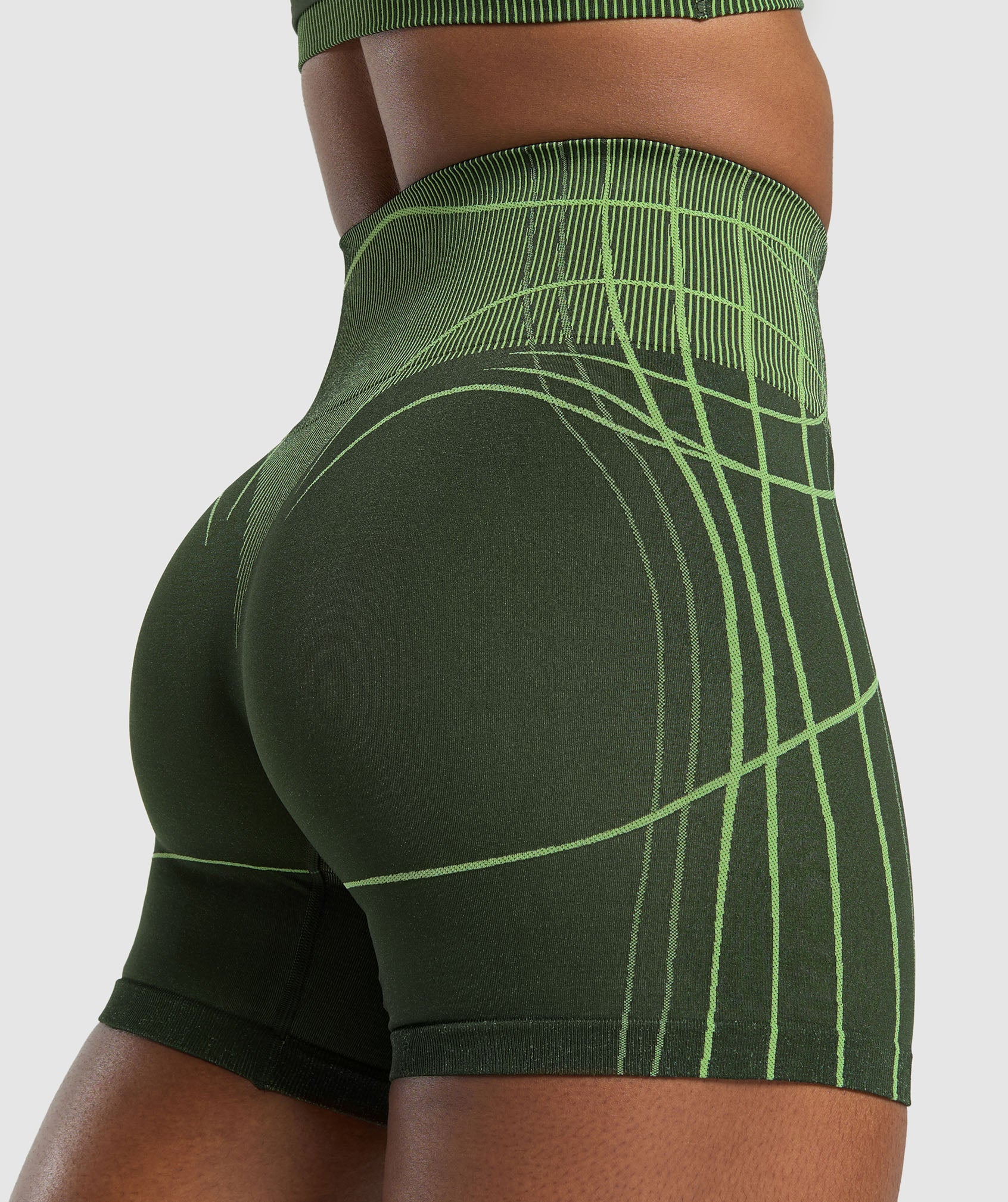 Gymshark Apex Seamless Shorts - Trail Green/Energy Gelato Green - Image 6