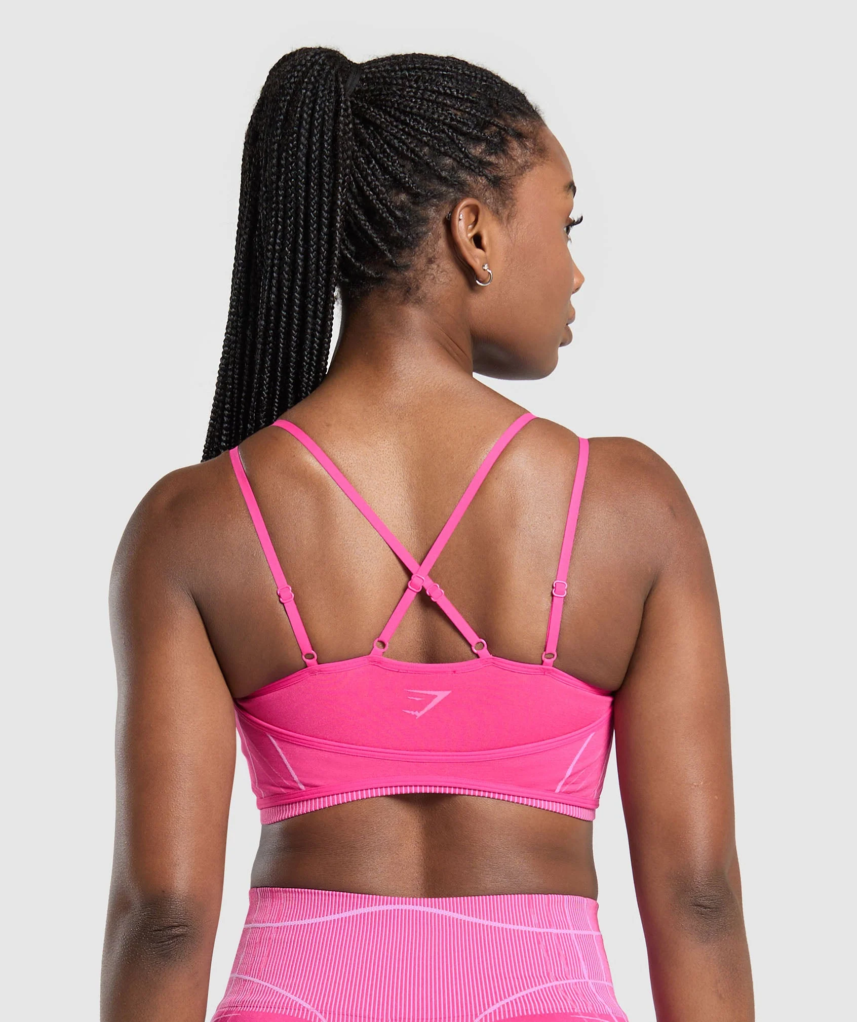 Gymshark Apex Seamless Strappy Sports Bra - Valley Pink/Sour Pink - Image 2