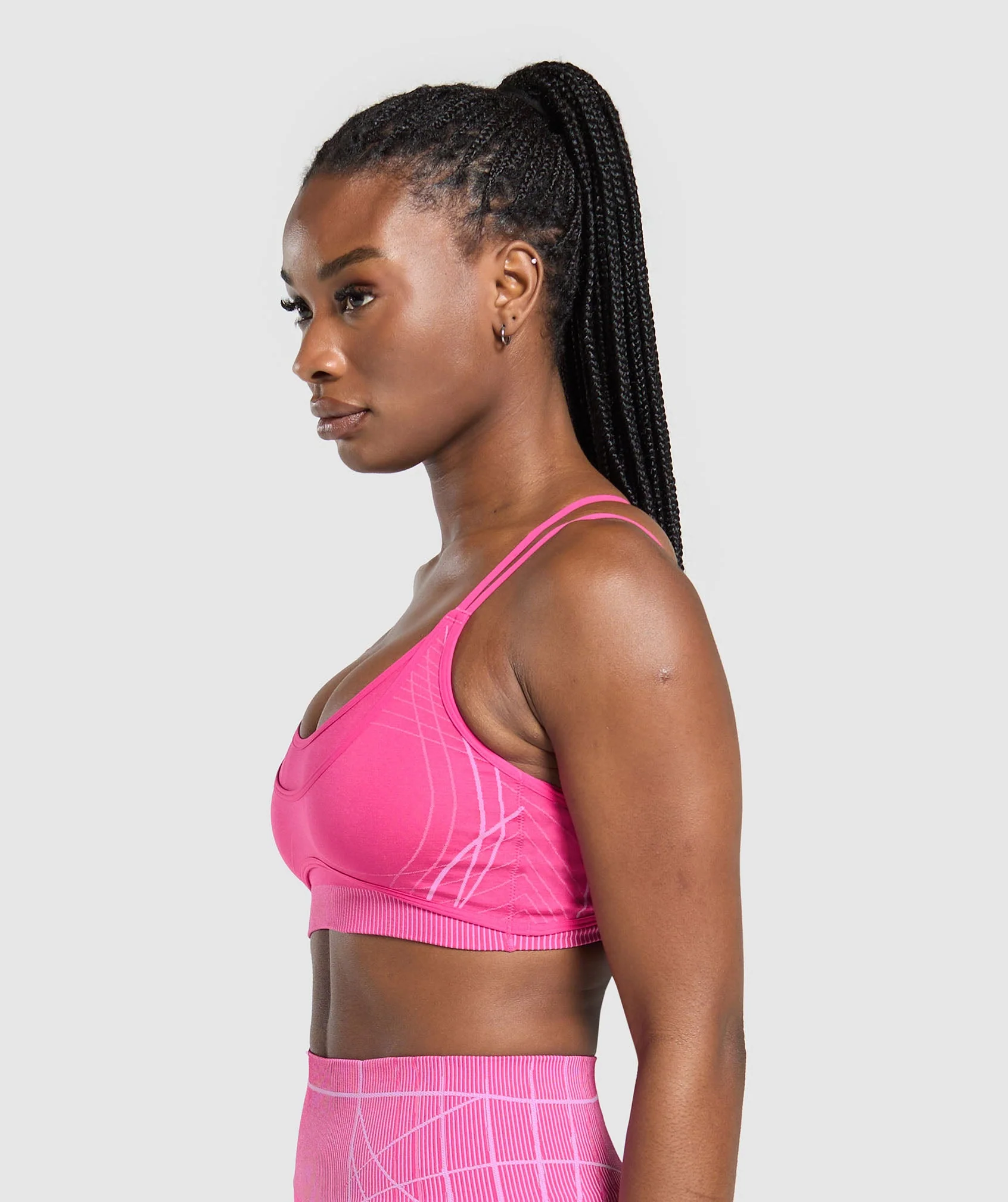 Gymshark Apex Seamless Strappy Sports Bra - Valley Pink/Sour Pink - Image 4
