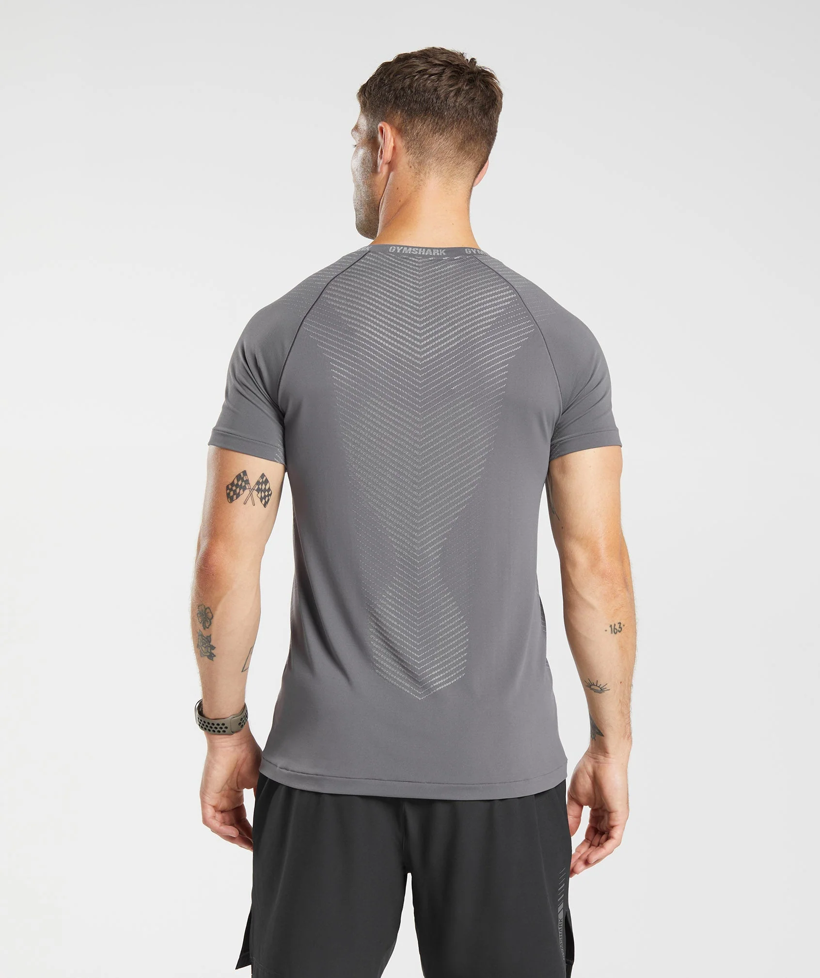 Gymshark Apex Seamless T-Shirt - Dark Grey/Smokey Grey - Image 2