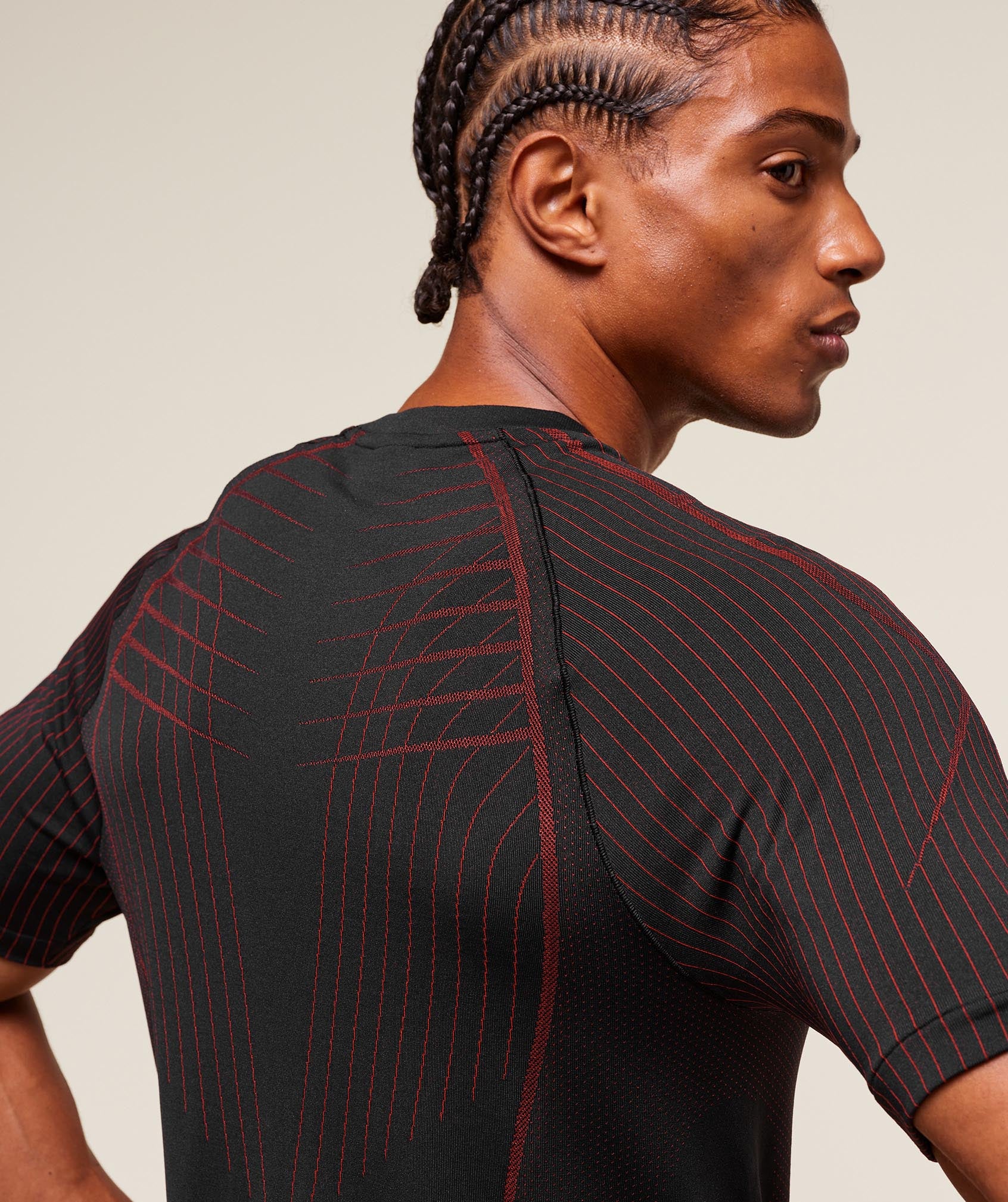 Gymshark Apex Seamless T-Shirt - Black/Carmine Red - Image 6