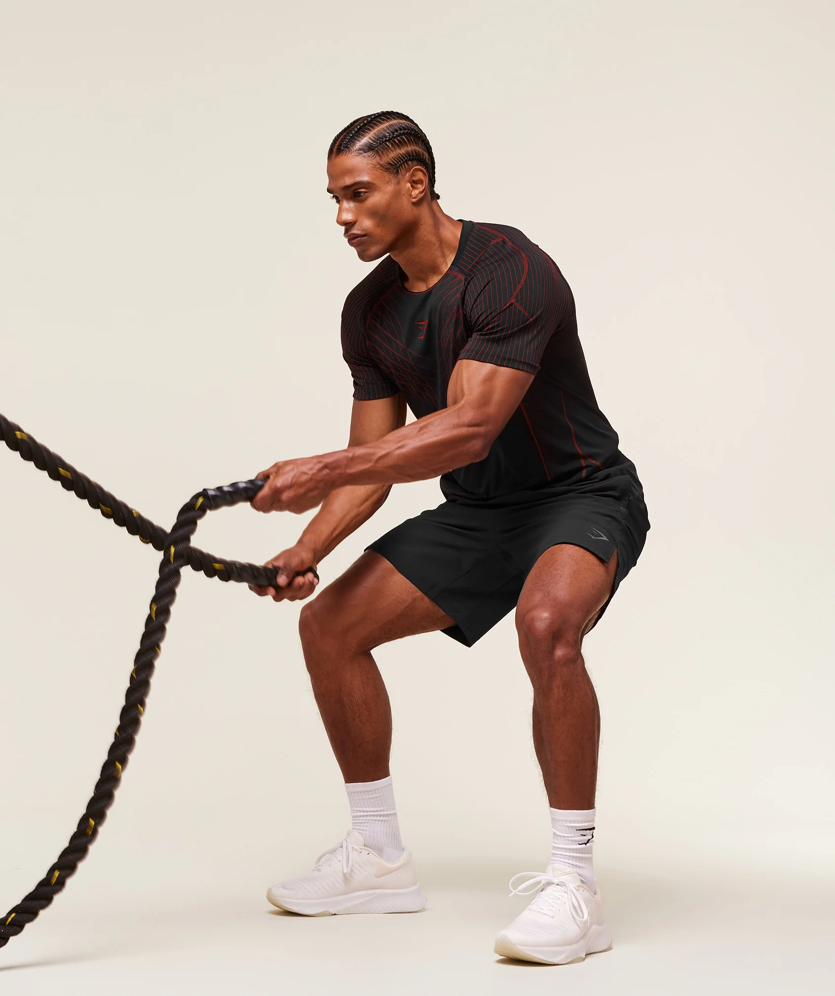Gymshark Apex Seamless T-Shirt - Black/Carmine Red - Image 8