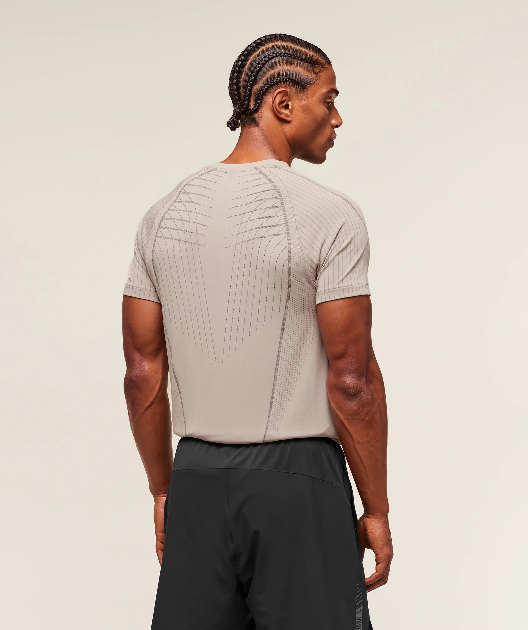 Gymshark Apex Seamless T-Shirt - Mushroom Grey/Pitch Grey - Image 2