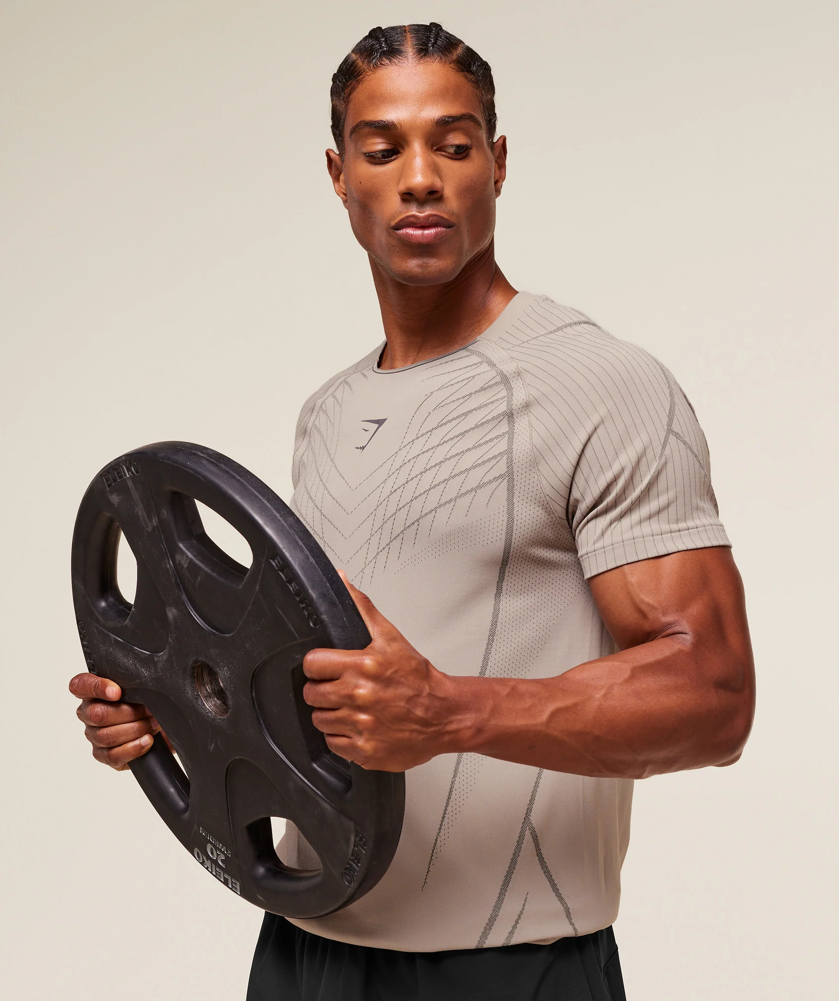 Gymshark Apex Seamless T-Shirt - Mushroom Grey/Pitch Grey - Image 8