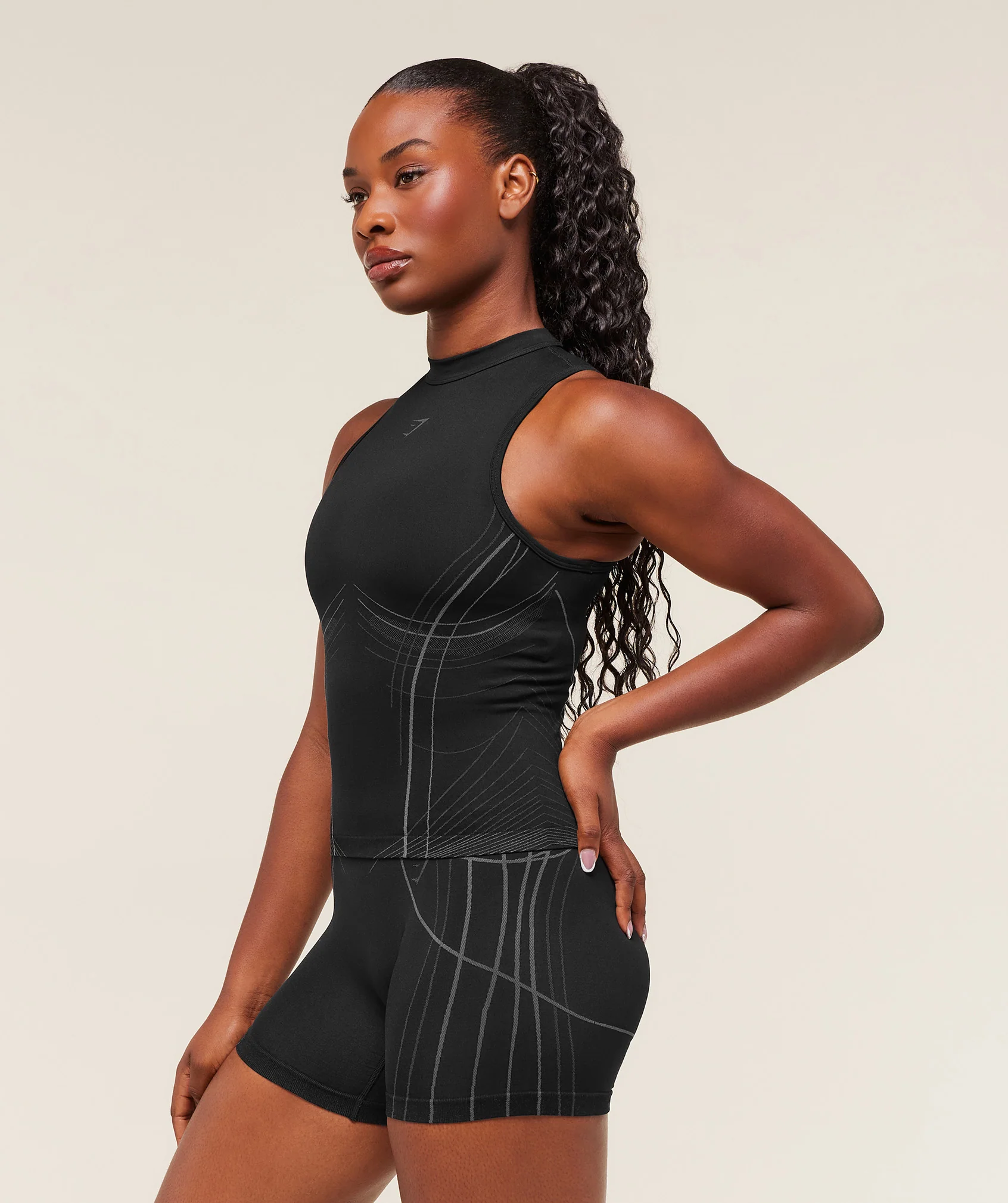 Gymshark Apex Seamless Tank - Black/Graphite Grey - Image 3