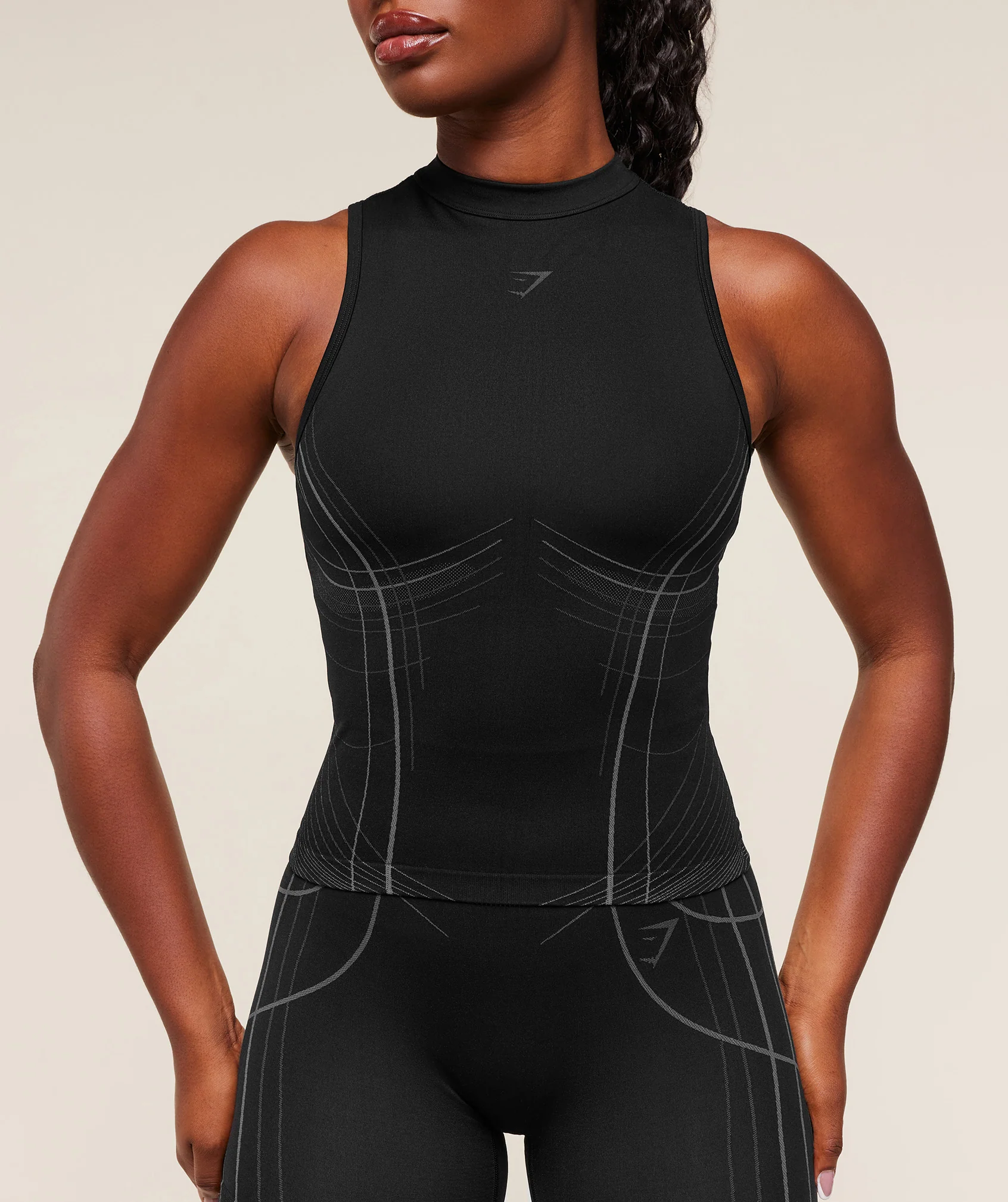 Gymshark Apex Seamless Tank - Black/Graphite Grey - Image 4