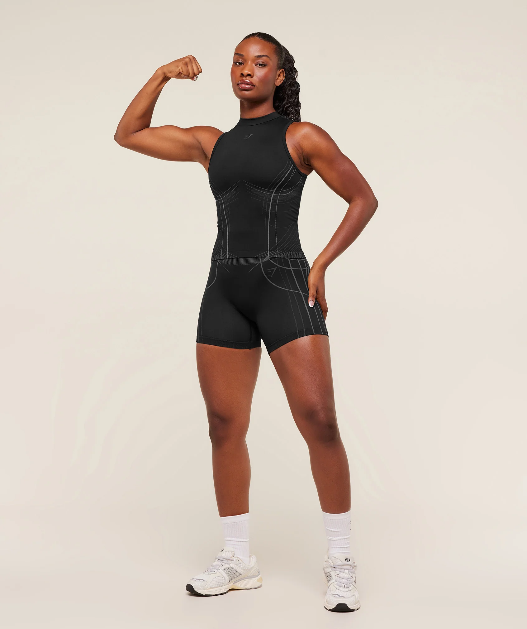 Gymshark Apex Seamless Tank - Black/Graphite Grey - Image 6