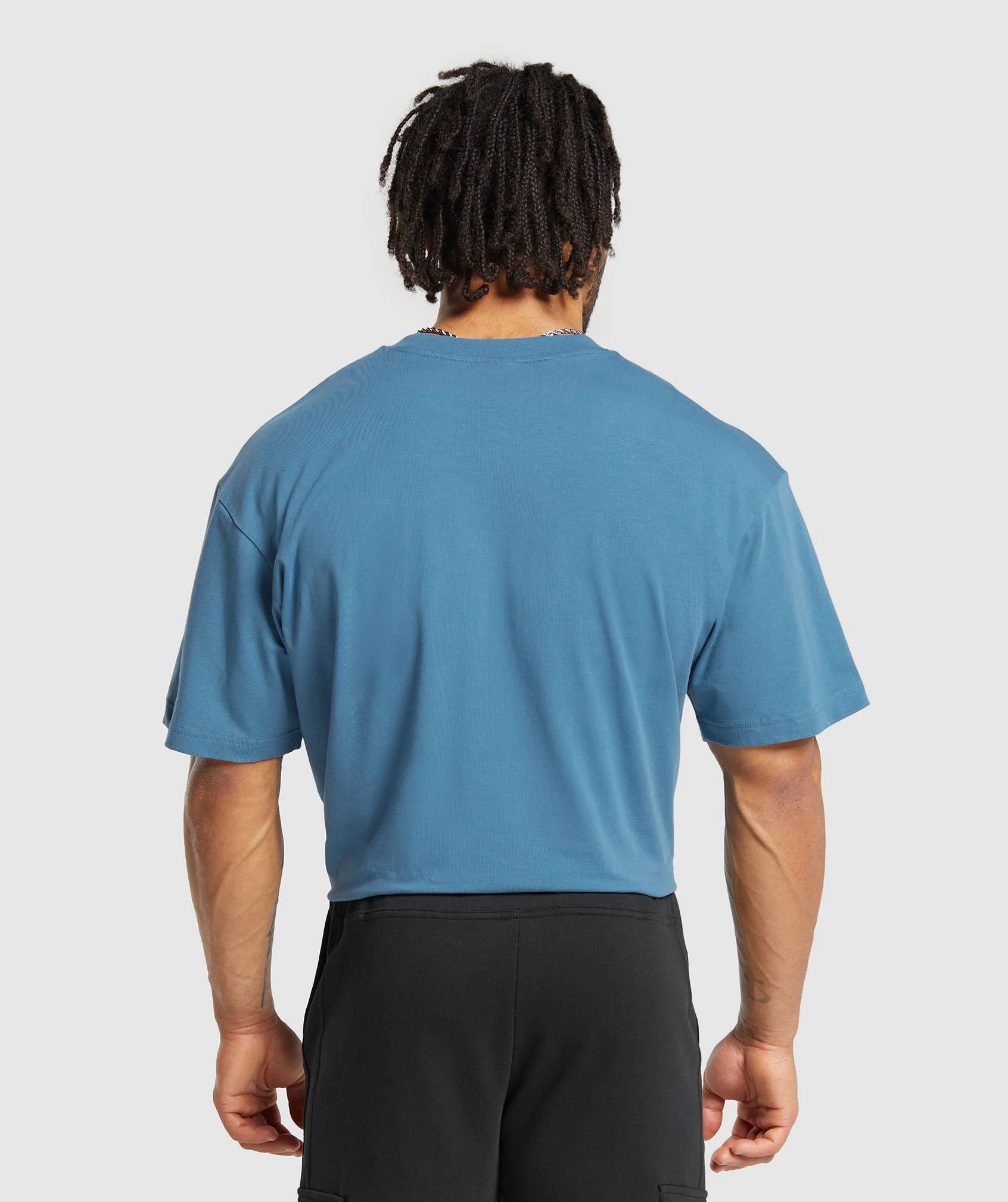 Gymshark Apollo Oversized T-Shirt - Faded Blue - Image 2