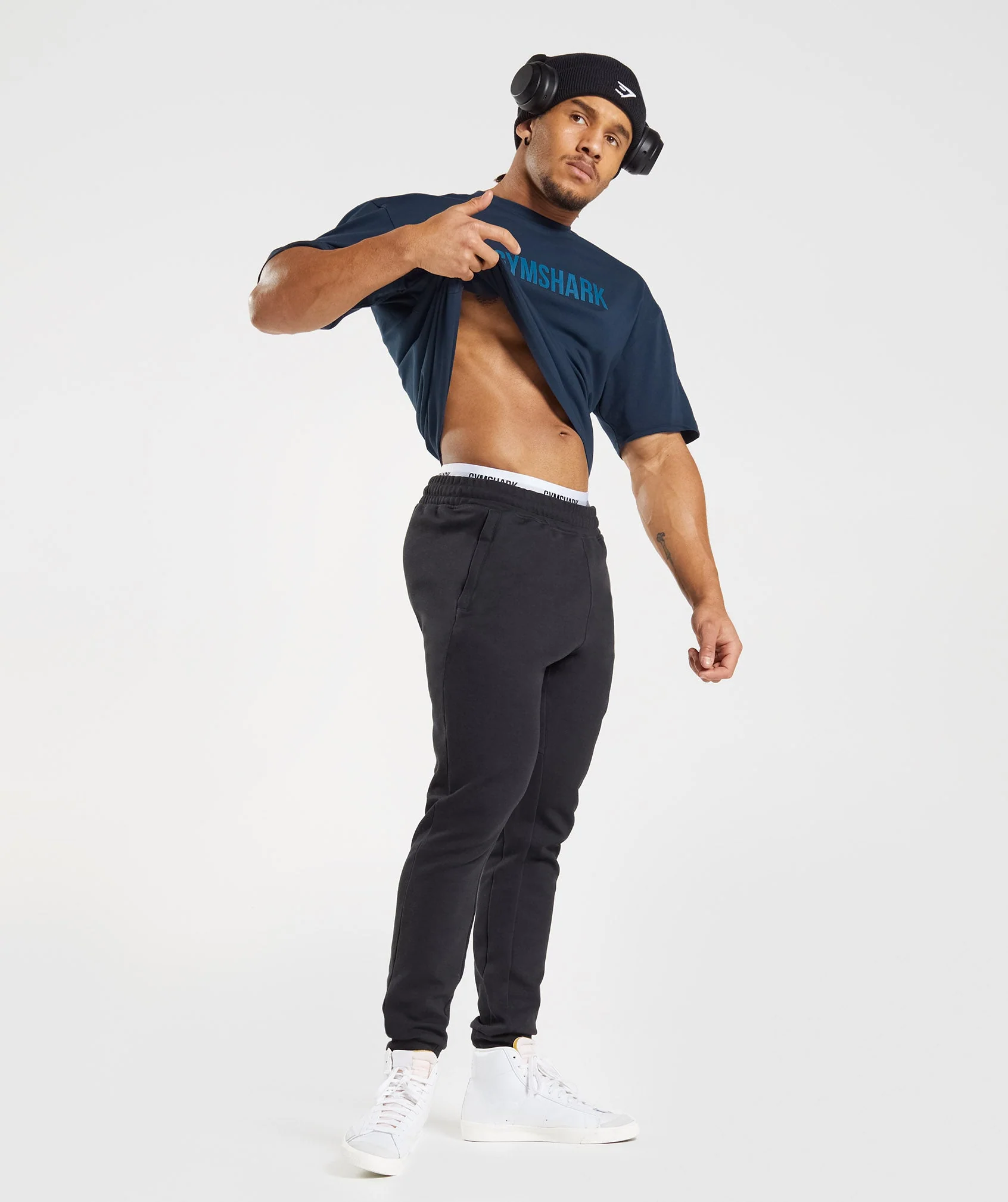 Gymshark Apollo Oversized T-Shirt - Navy - Image 4