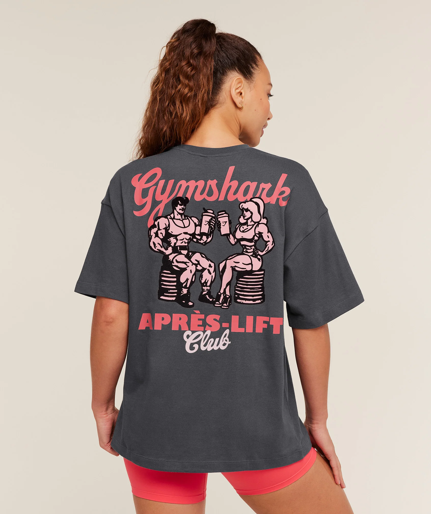 Gymshark Après-Lift Club Oversized T-Shirt - Grey