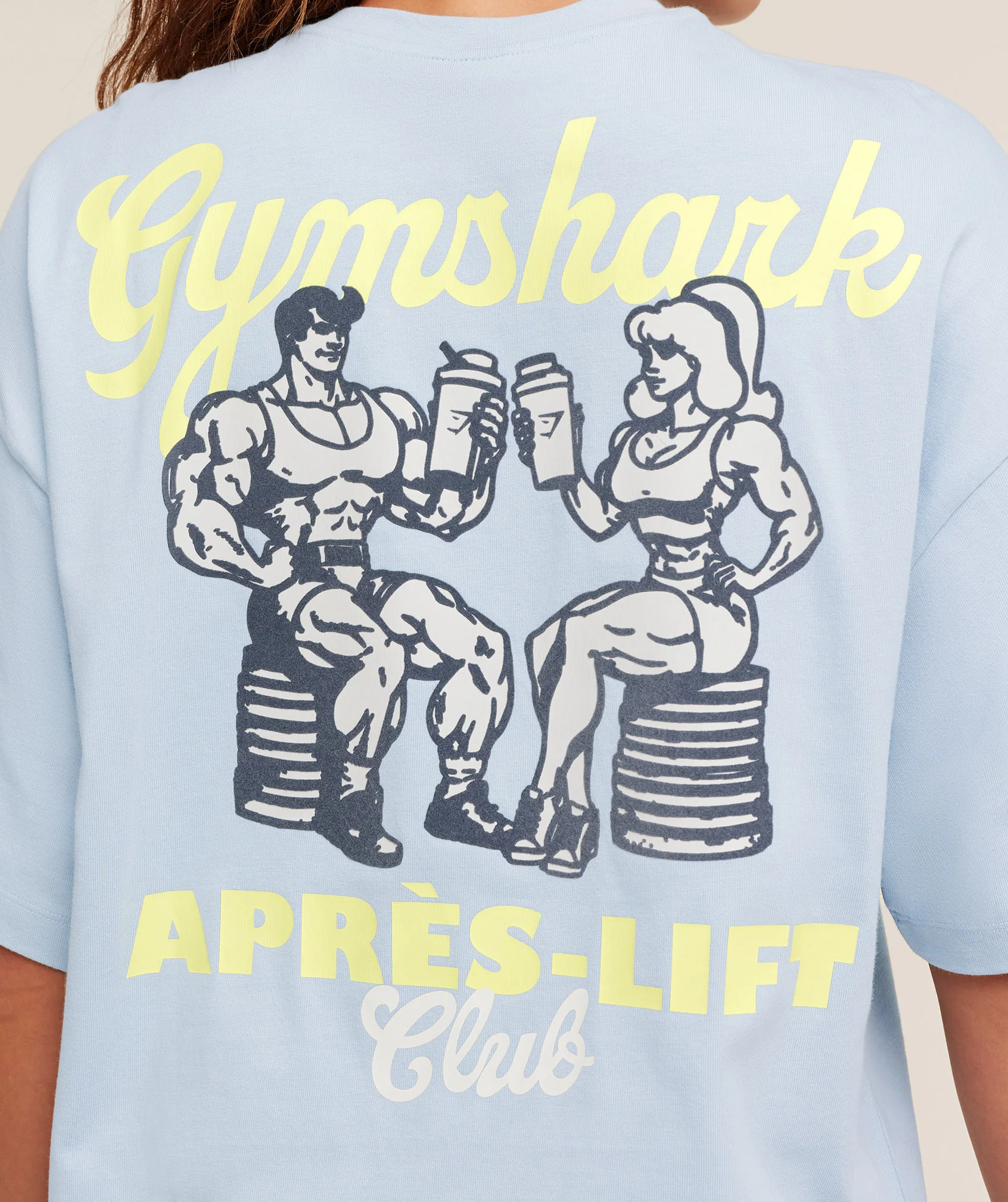 Gymshark Après-Lift Club Oversized T-Shirt - GS Smoke Blue - Image 4