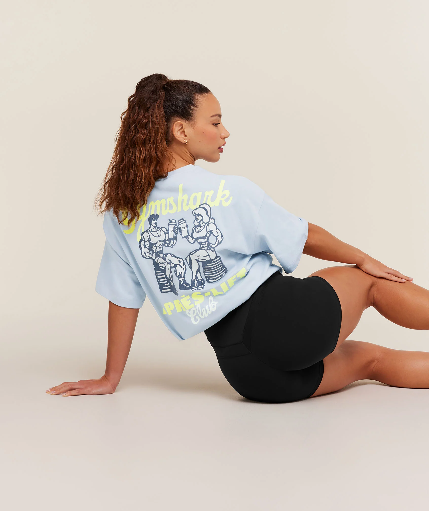 Gymshark Après-Lift Club Oversized T-Shirt - GS Smoke Blue - Image 6
