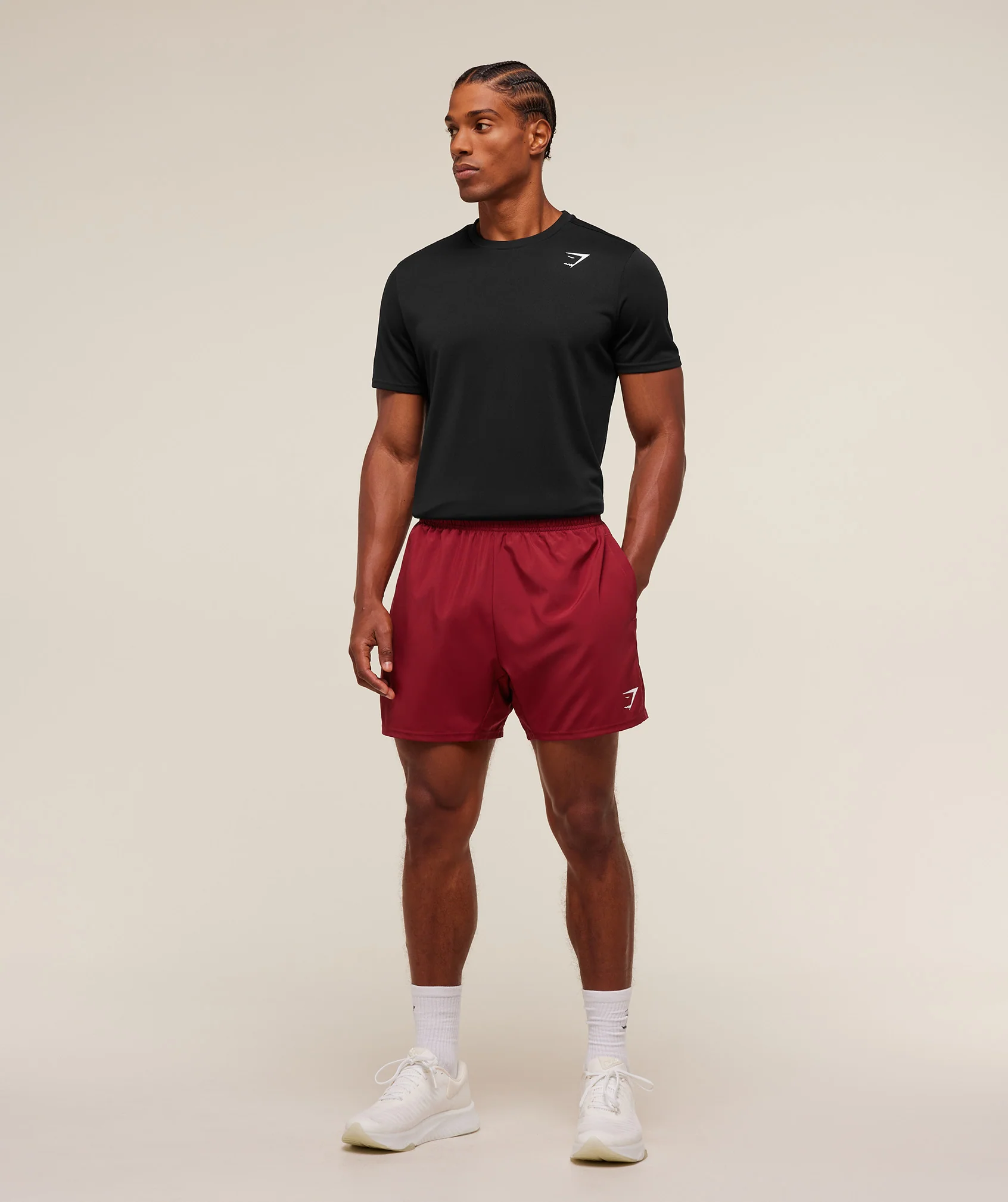 Gymshark Arrival 5" Shorts - Athletic Burgundy - Image 6