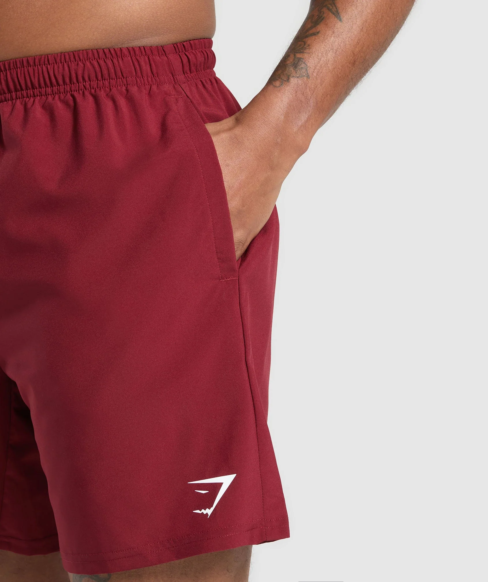 Gymshark Arrival 7" Shorts - Sets Red - Image 5