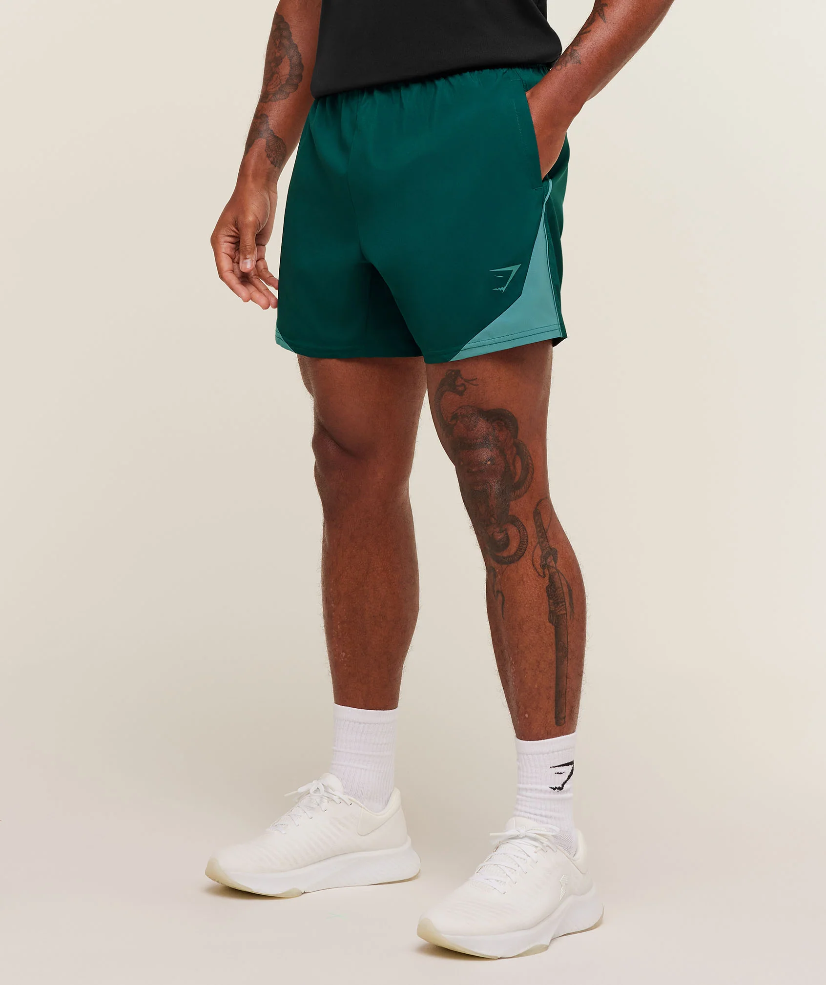 Gymshark Arrival Block 6" Shorts - Weighted Teal - Image 3