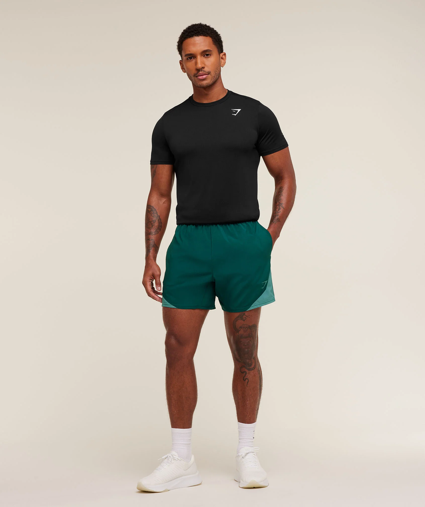 Gymshark Arrival Block 6" Shorts - Weighted Teal - Image 4