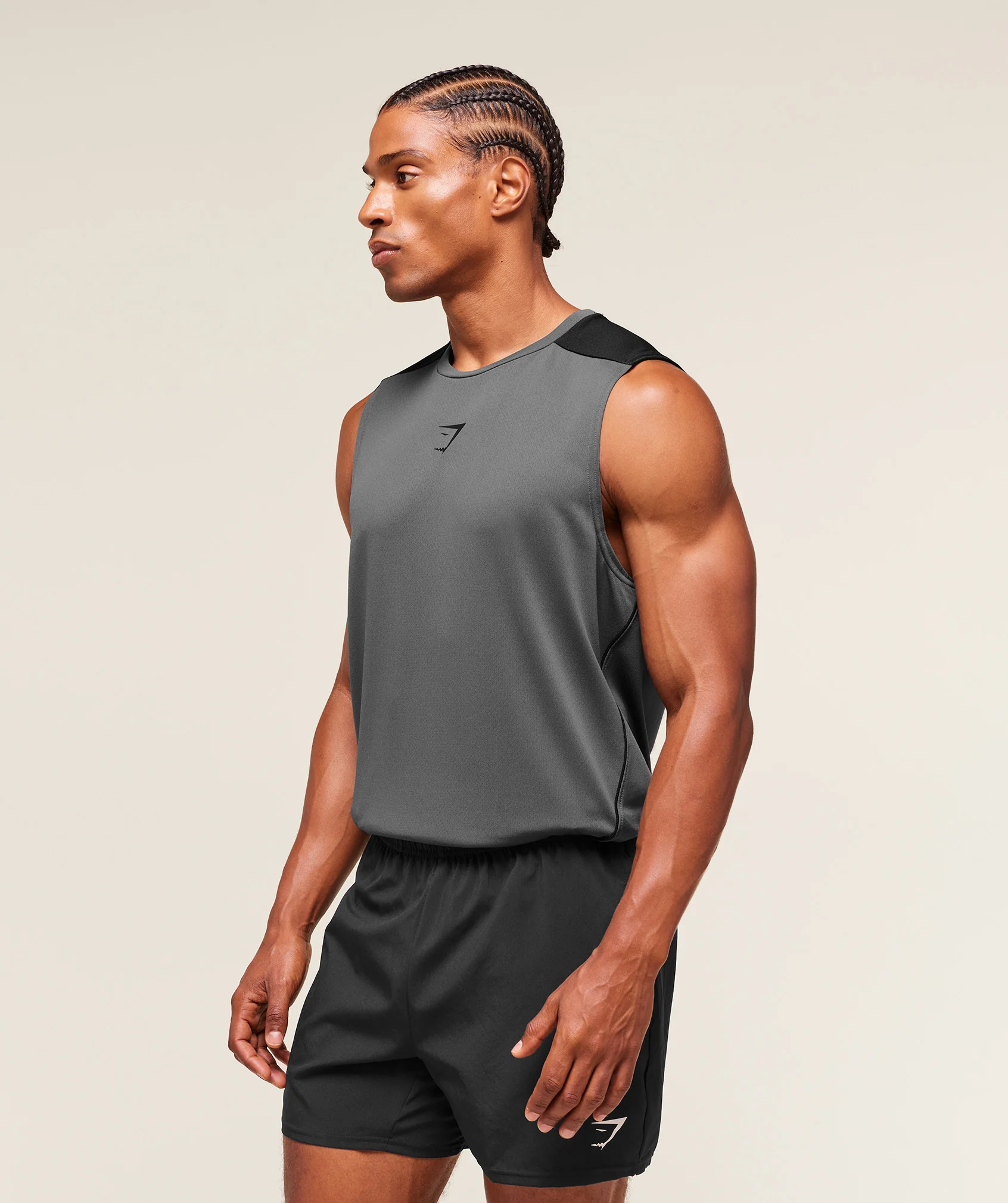 Gymshark Arrival Block Tank - Dark Grey - Image 3