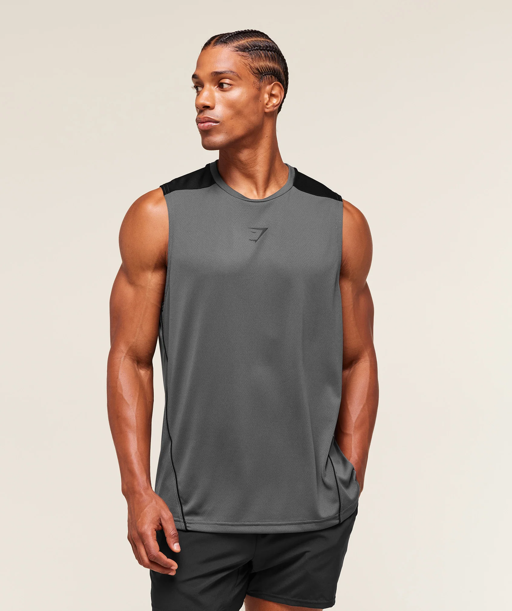 Gymshark Arrival Block Tank - Dark Grey - Image 4