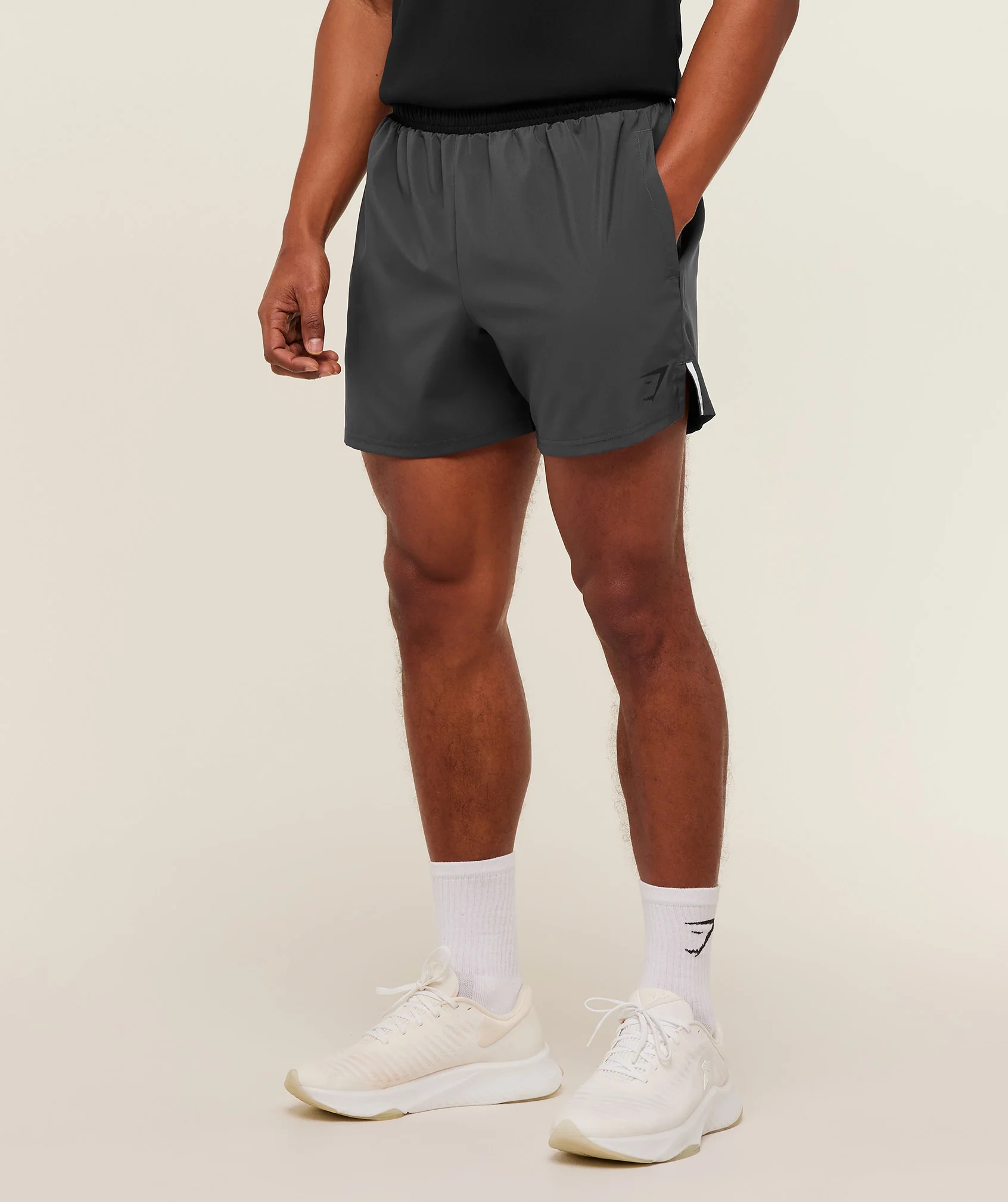 Gymshark Arrival Contrast Shorts - Grey/GS Black - Image 2