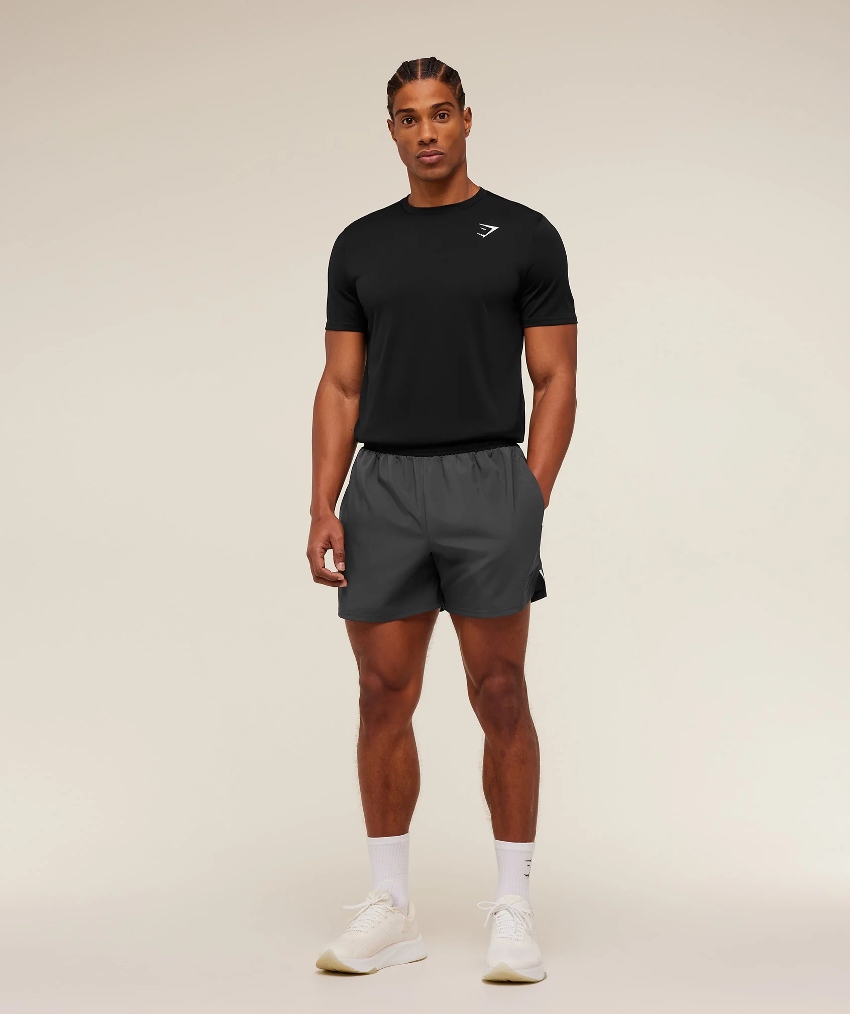 Gymshark Arrival Contrast Shorts - Grey/GS Black - Image 4
