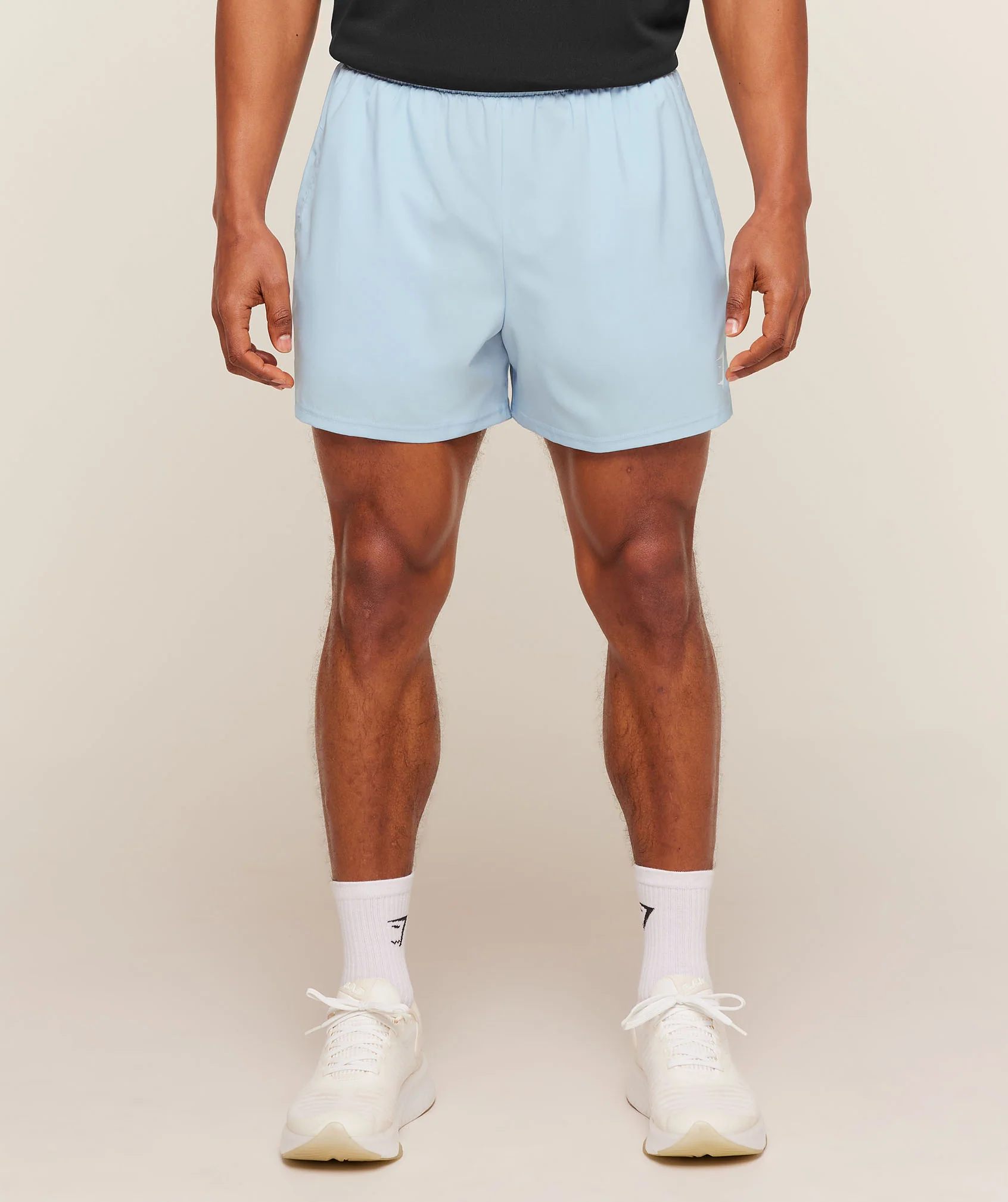 Gymshark Arrival Contrast Shorts - Chilled Blue/White