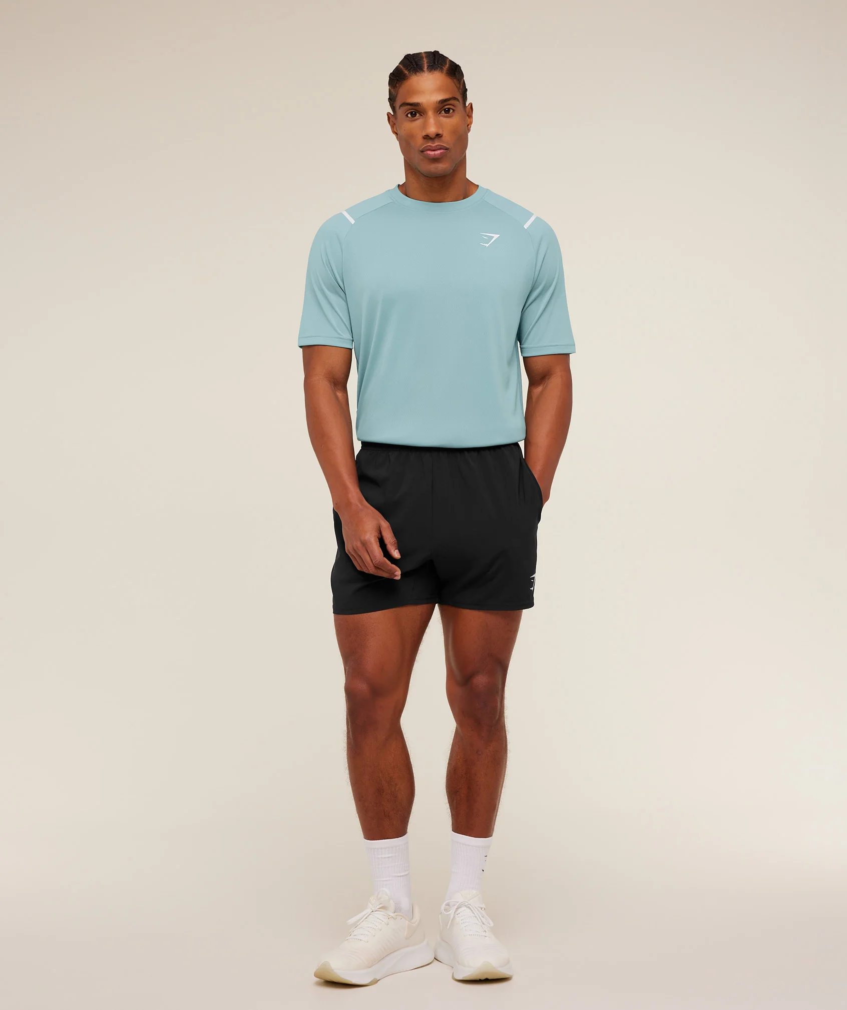 Gymshark Arrival Contrast T-Shirt - Flow Blue / Storm Blue - Image 5