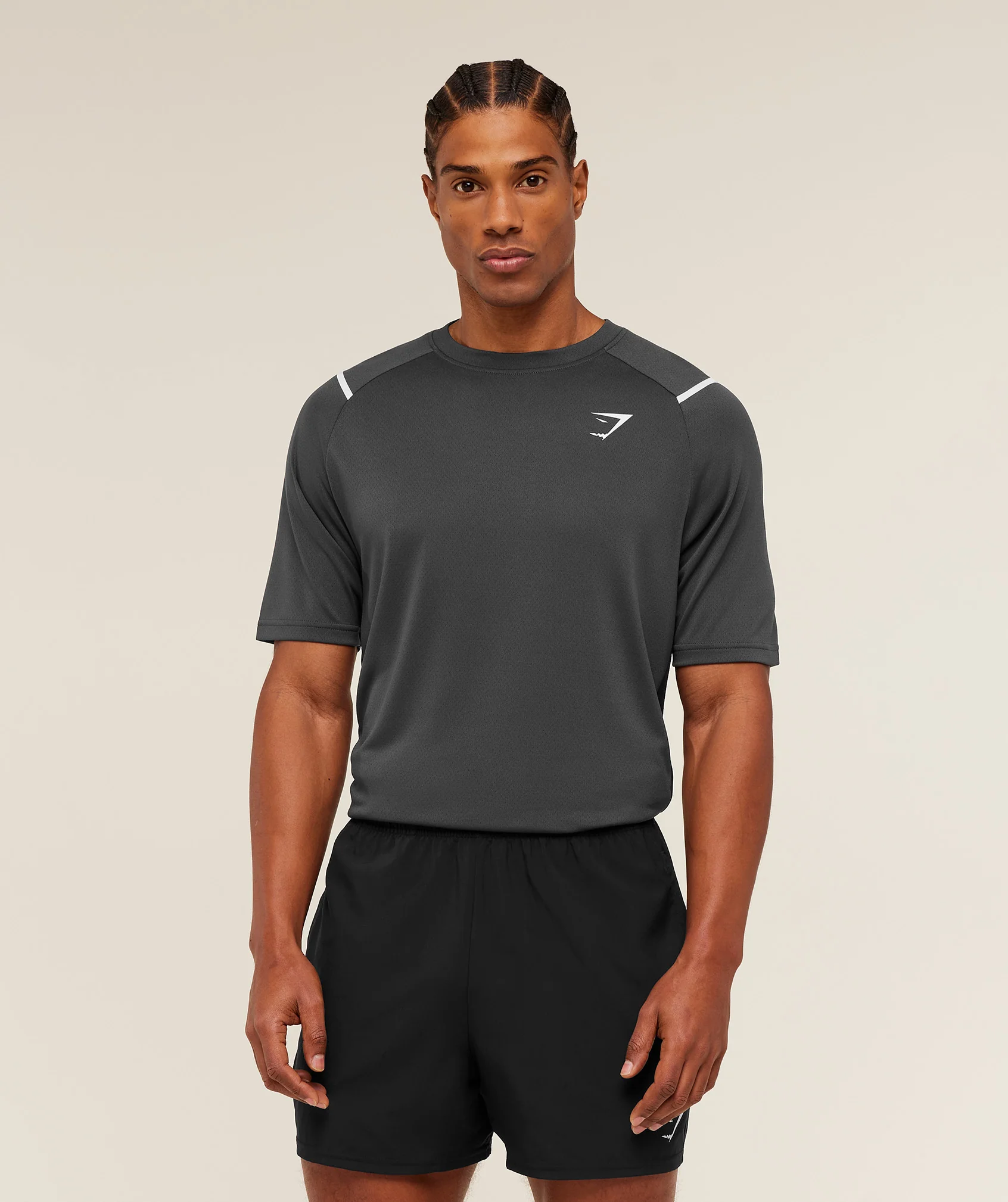 Gymshark Arrival Contrast T-Shirt - Grey/GS Black