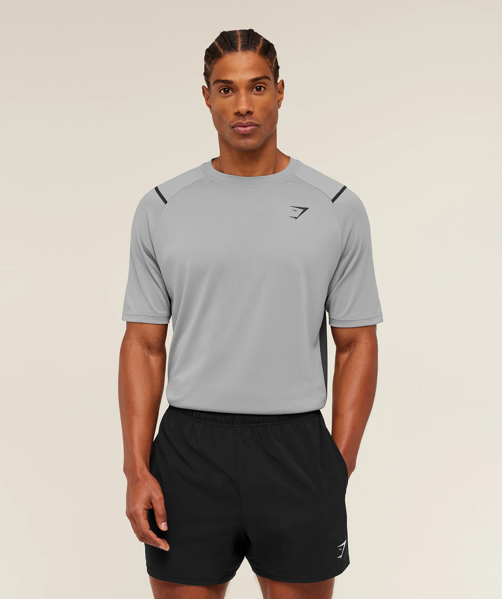 Gymshark Arrival Contrast T-Shirt - Smokey Grey / Grey