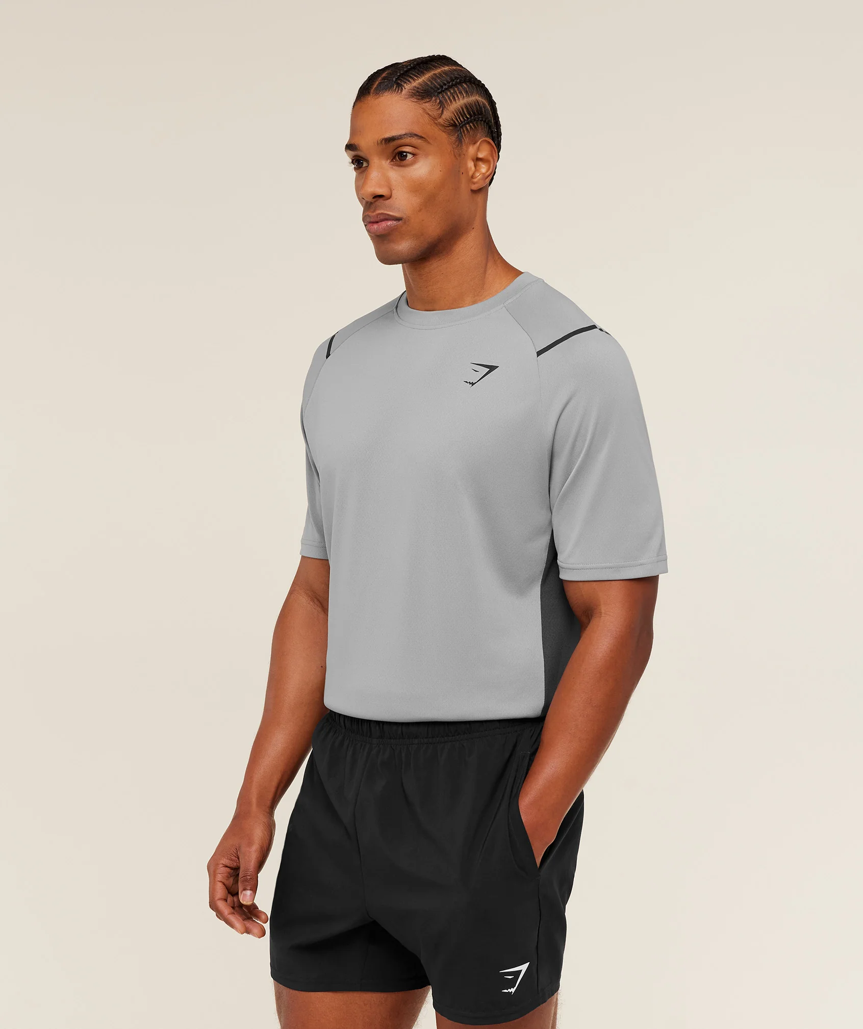 Gymshark Arrival Contrast T-Shirt - Smokey Grey / Grey - Image 3