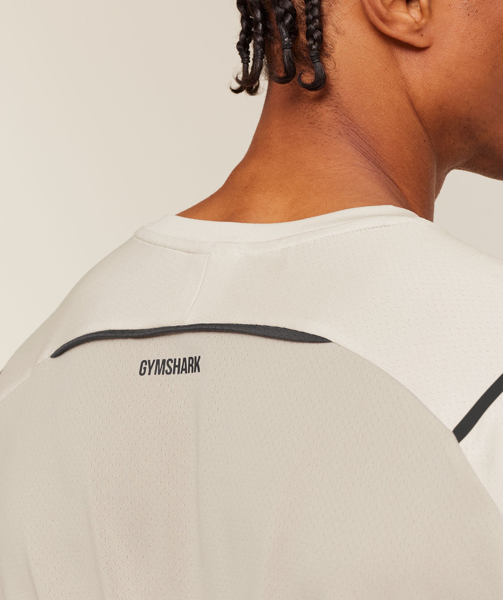 Gymshark Arrival Contrast T-Shirt - Tinted White/Pebble Grey - Image 5