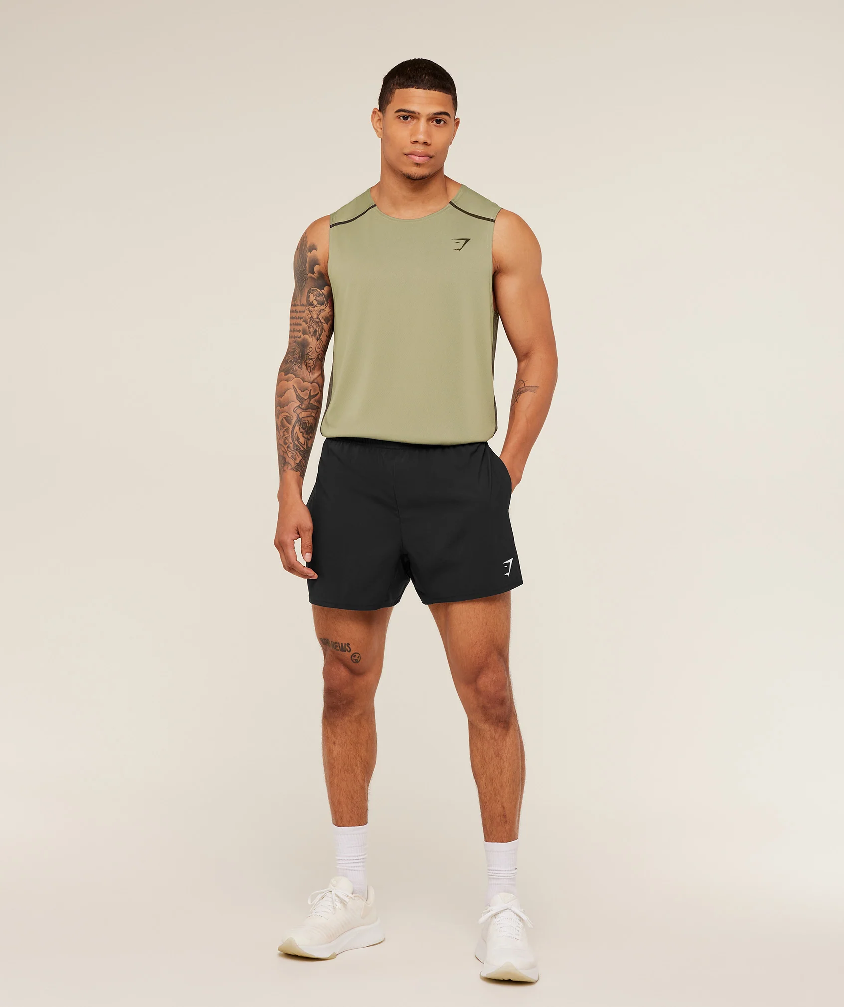 Gymshark Arrival Contrast Tank -  Grounded Green /  Strength Green - Image 5