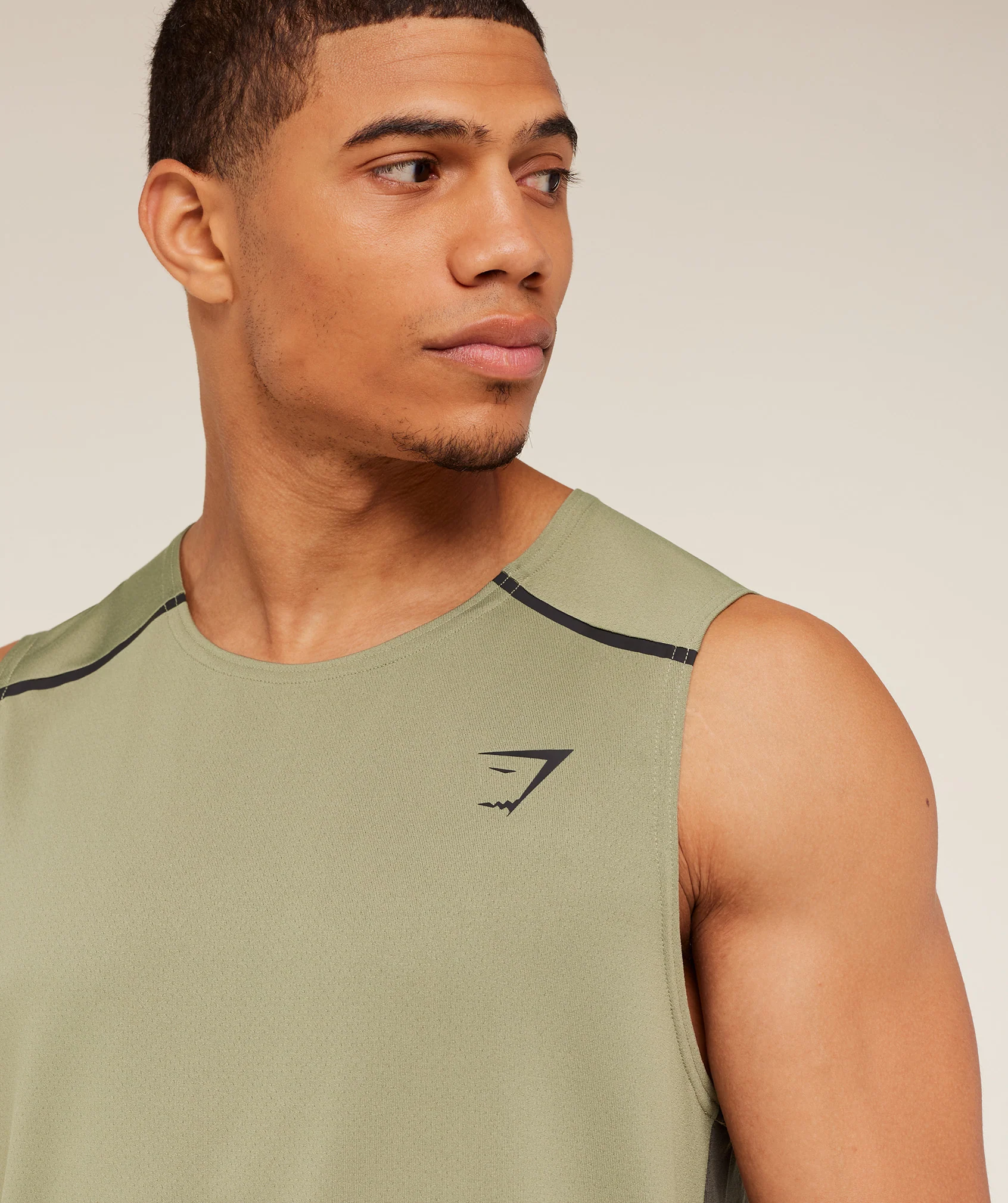 Gymshark Arrival Contrast Tank -  Grounded Green /  Strength Green - Image 6