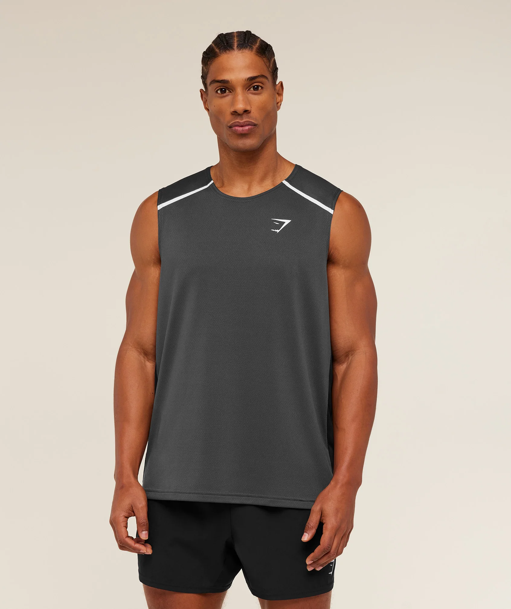 Gymshark Arrival Contrast Tank - Grey/Black - Image 4