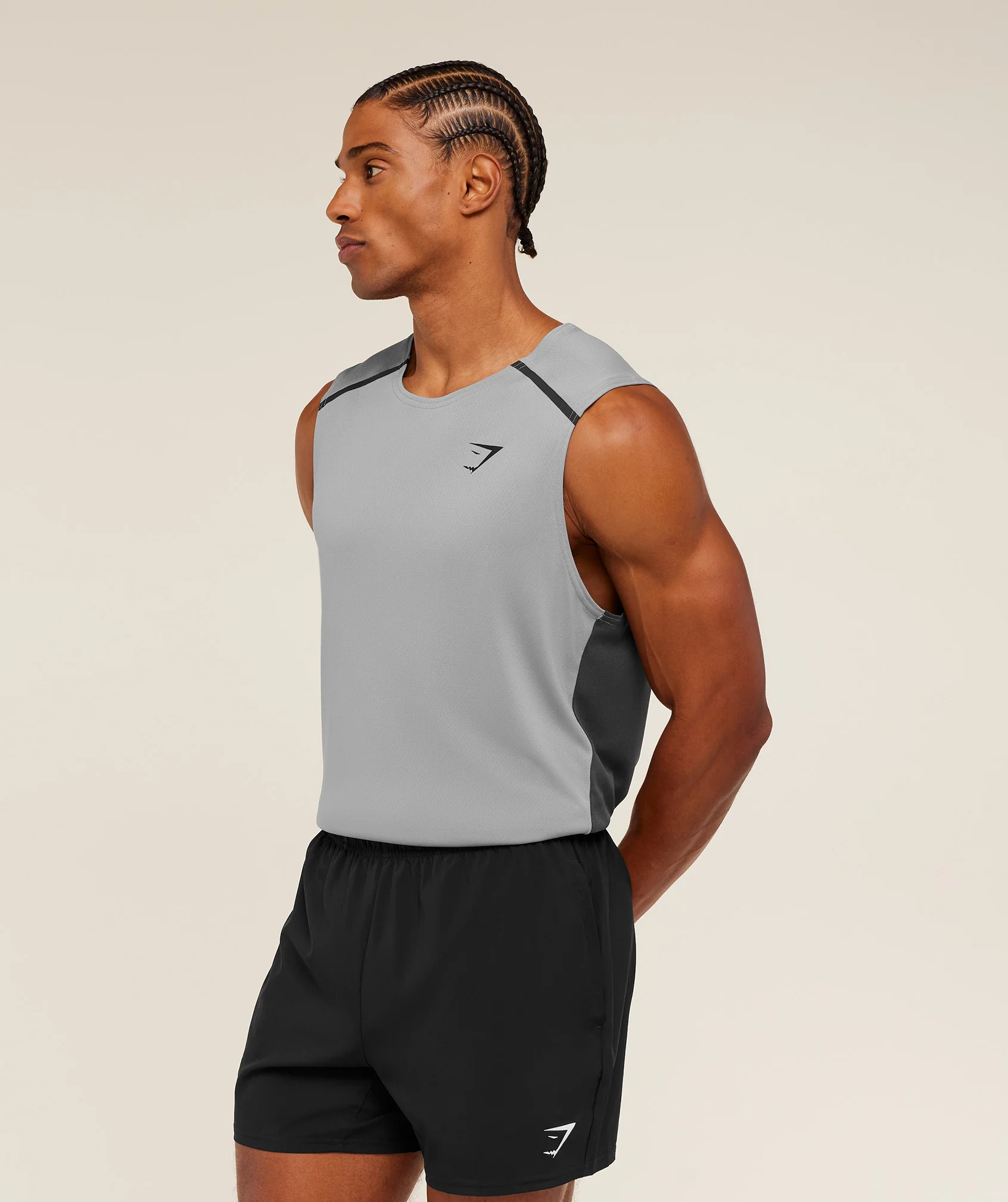 Gymshark Arrival Contrast Tank -  Smokey Grey / Grey - Image 3