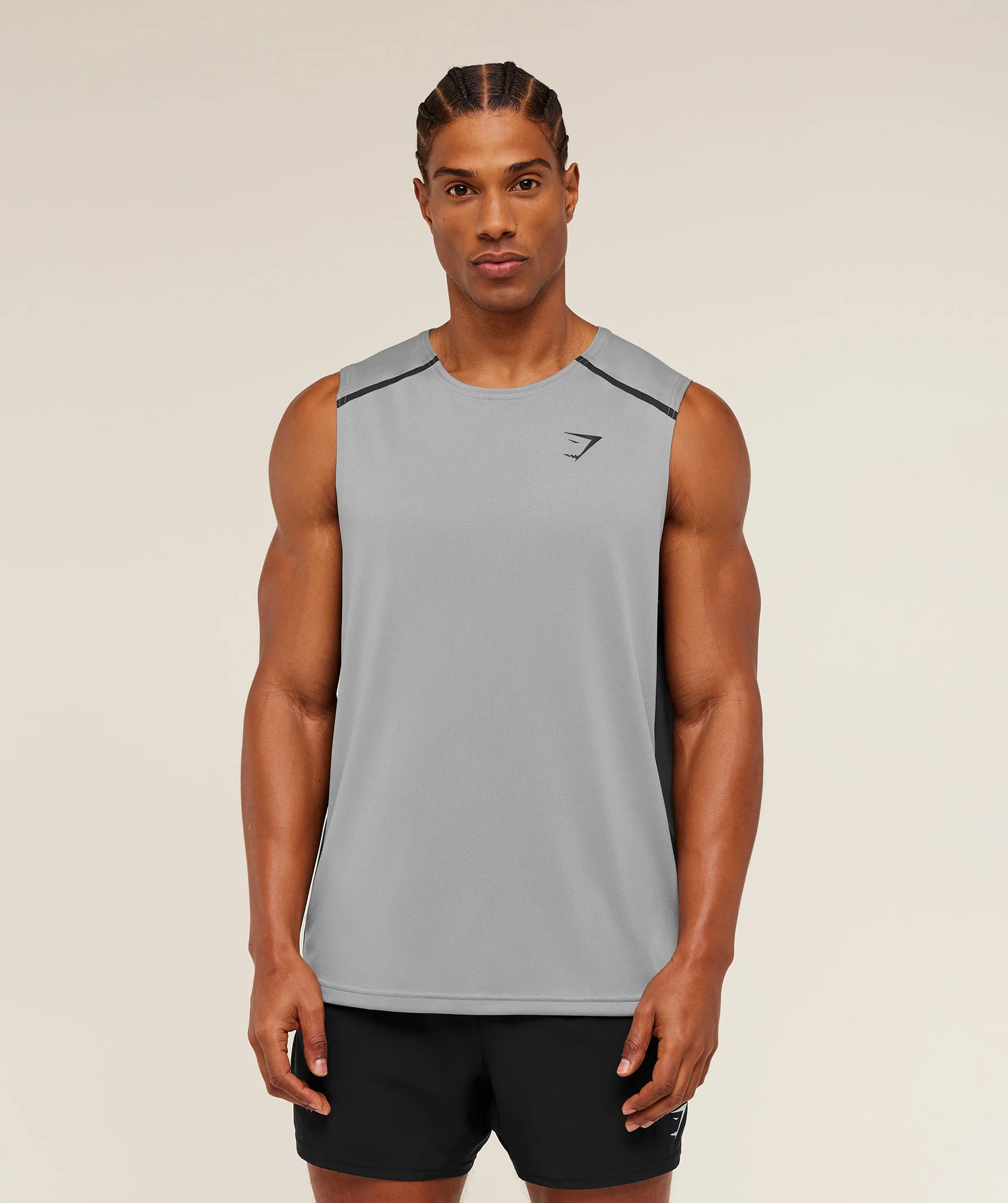 Gymshark Arrival Contrast Tank -  Smokey Grey / Grey - Image 4