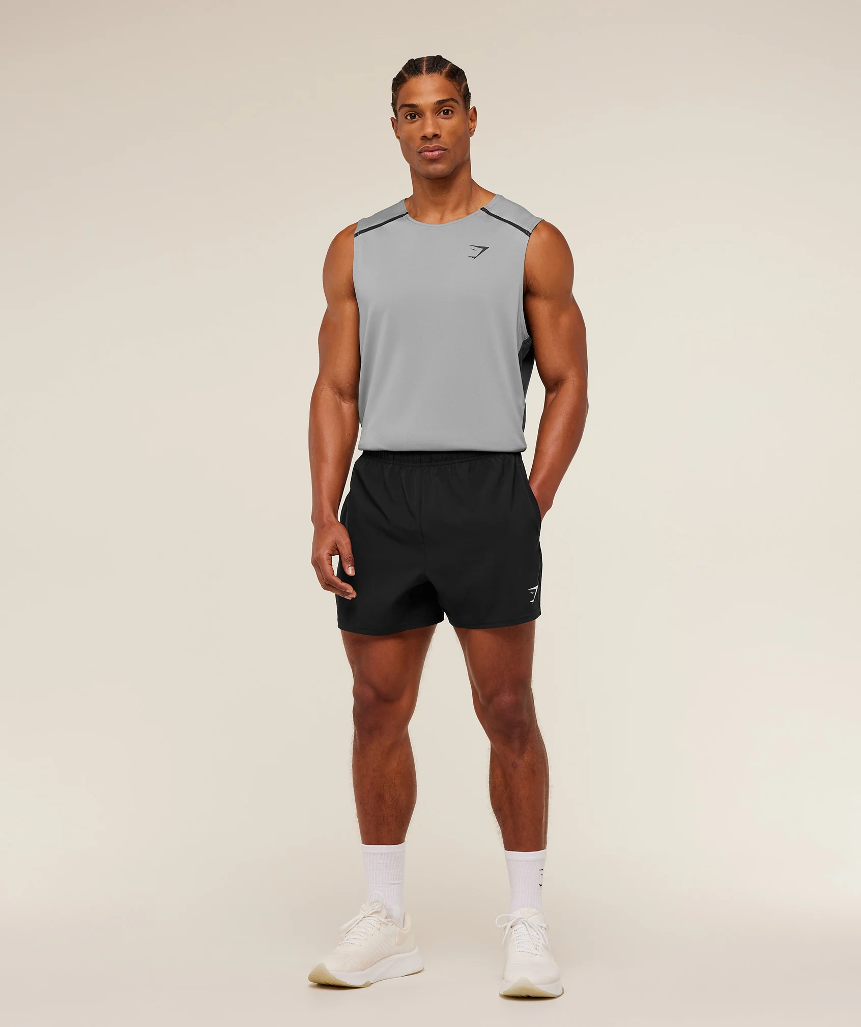 Gymshark Arrival Contrast Tank -  Smokey Grey / Grey - Image 5