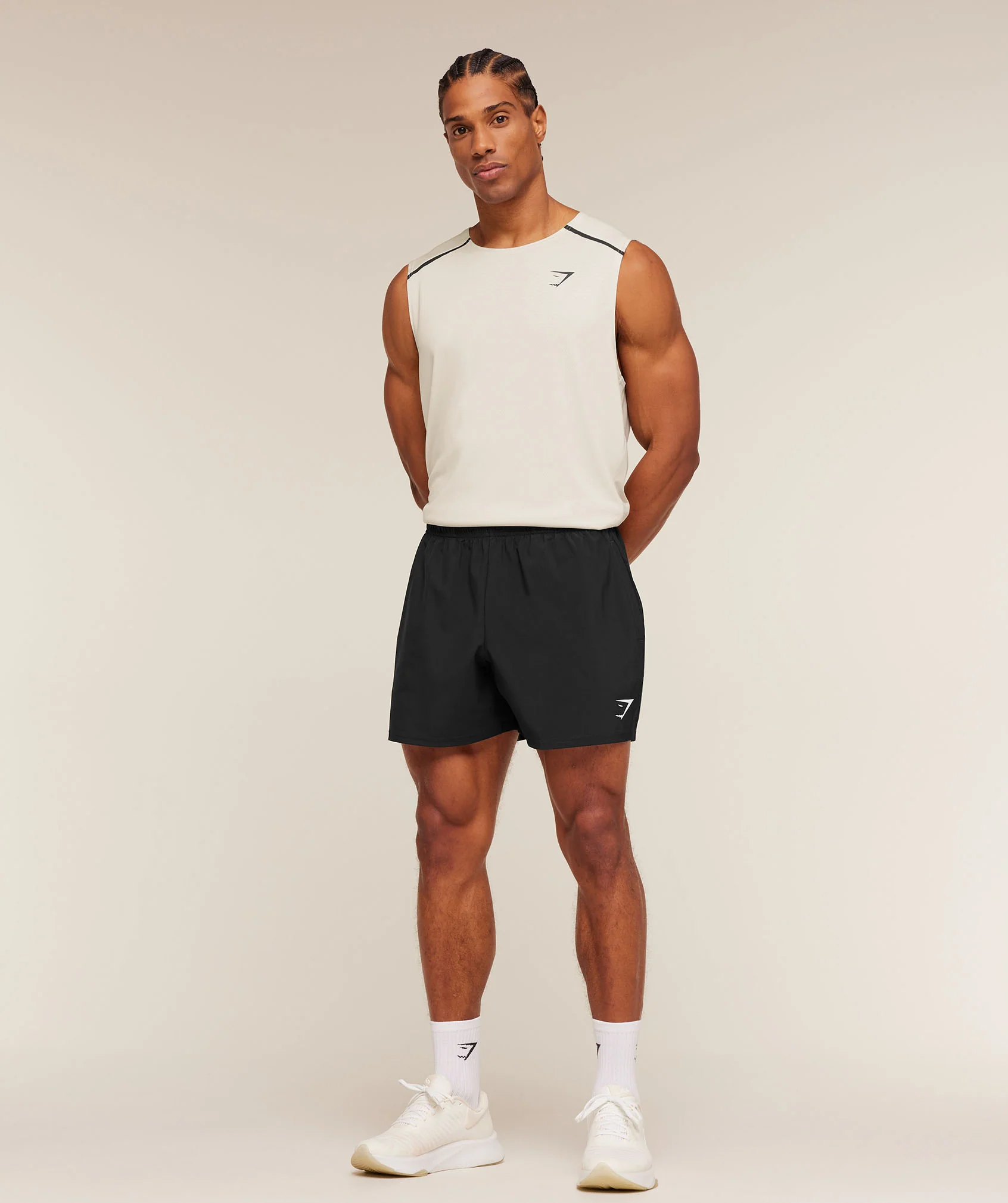 Gymshark Arrival Contrast Tank - Tinted White/Pebble Grey - Image 4