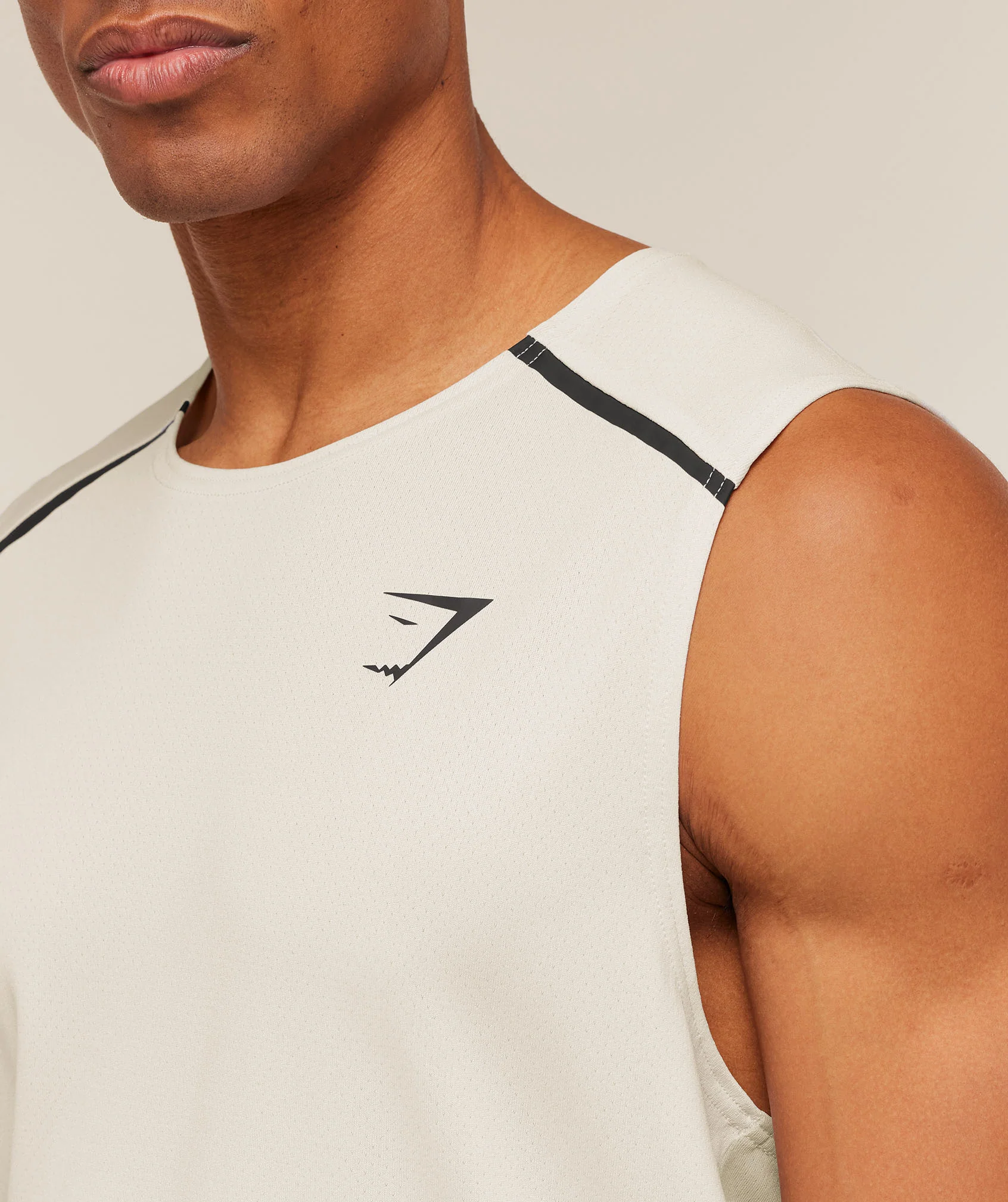 Gymshark Arrival Contrast Tank - Tinted White/Pebble Grey - Image 5