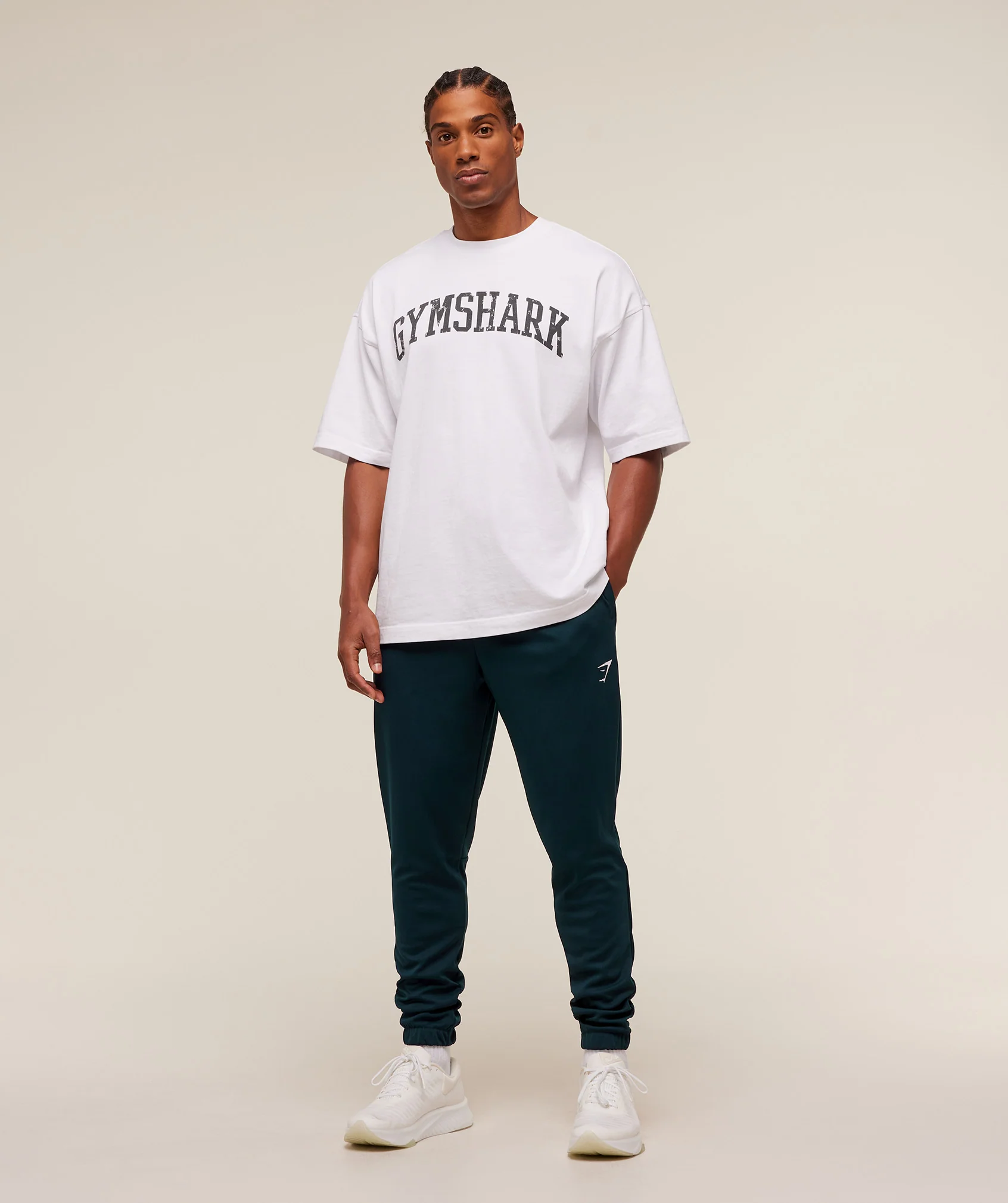 Gymshark Arrival Knit Block Joggers - Deep Petrol Blue - Image 4