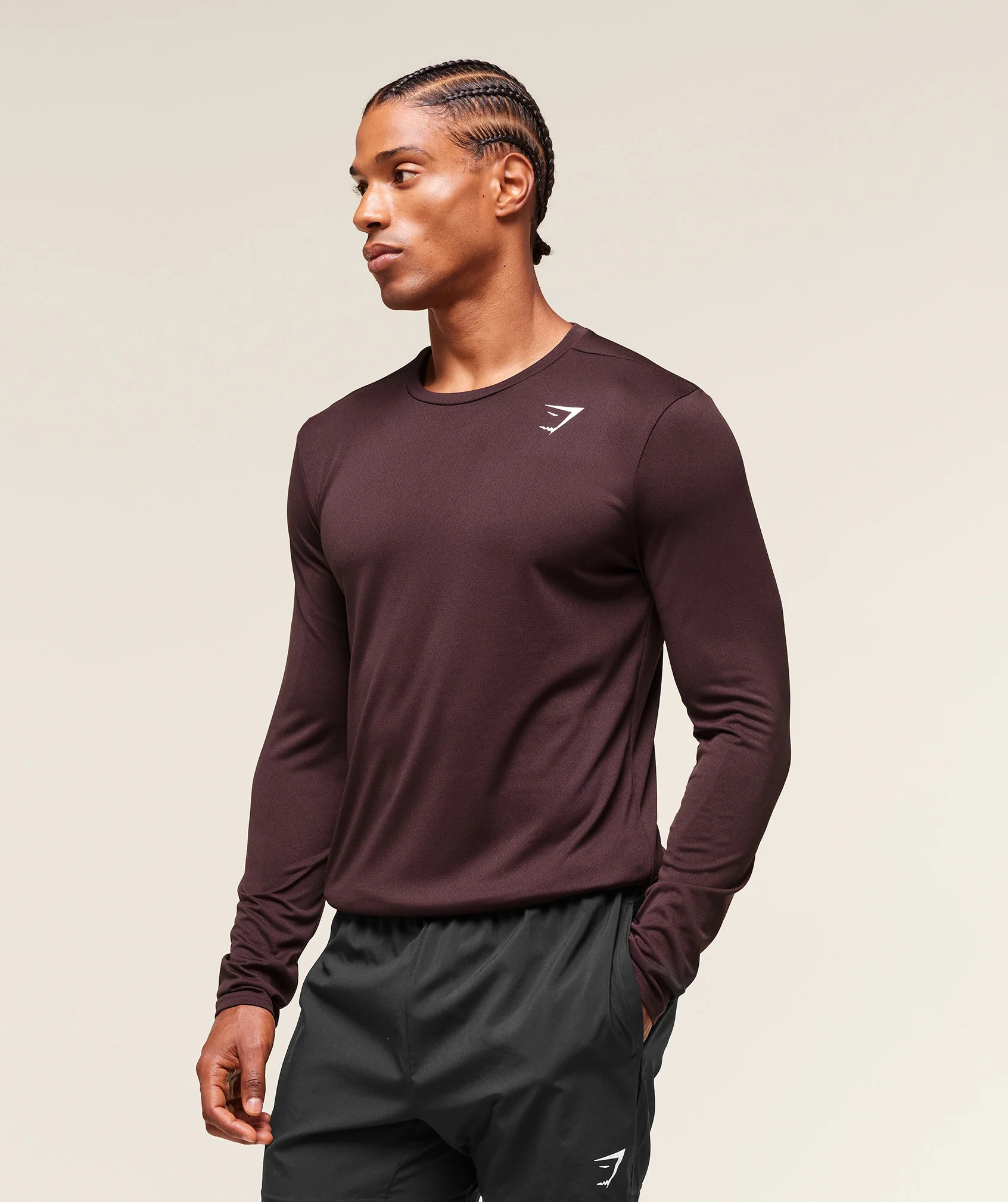 Gymshark Arrival Long Sleeve T-Shirt - Cherry Purple - Image 2