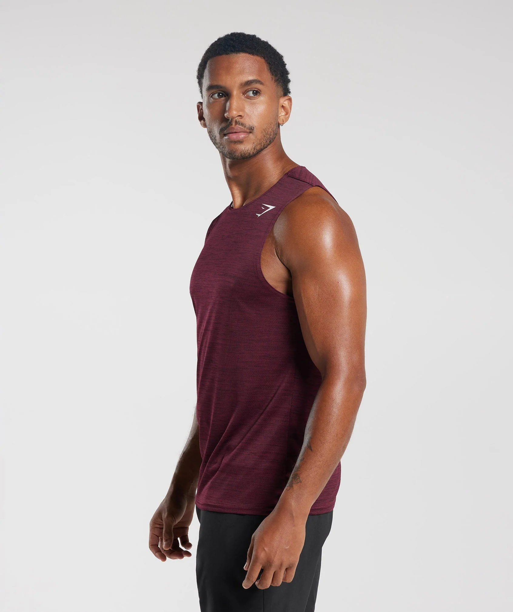 Gymshark Arrival Marl Tank - Plum Pink/Plum Brown Marl - Image 3
