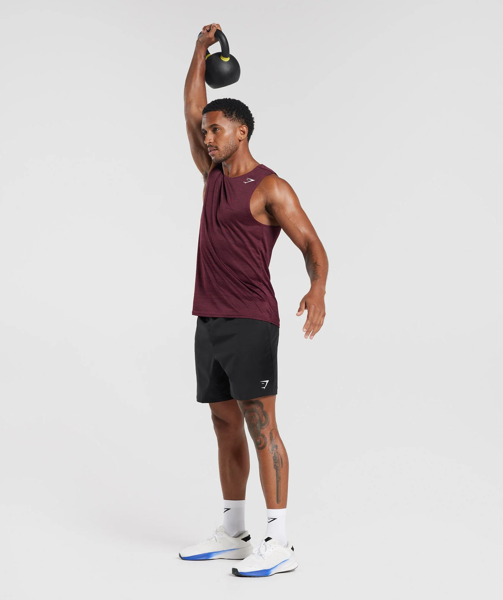 Gymshark Arrival Marl Tank - Plum Pink/Plum Brown Marl - Image 4