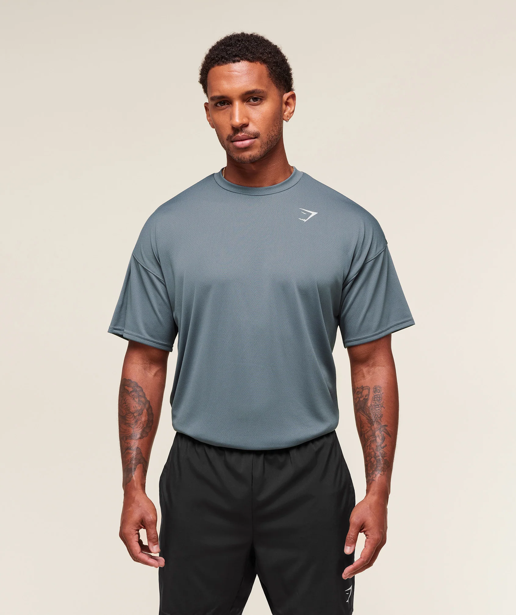 Gymshark Arrival Oversized T-Shirt - Iron Blue - Image 5