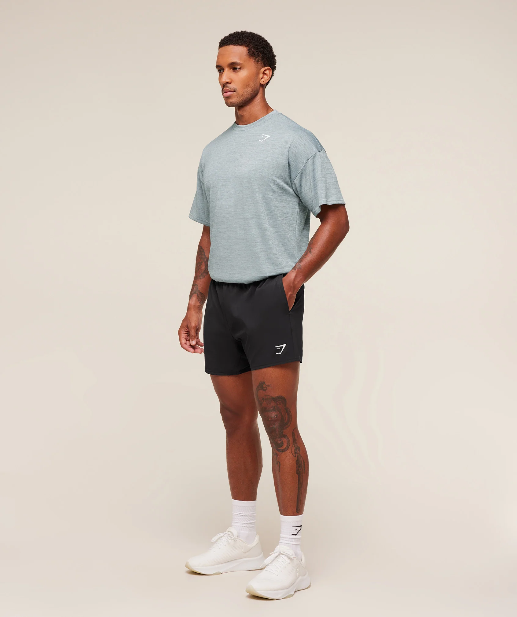 Gymshark Arrival Oversized T-Shirt - Smoke Blue/Denim Grey - Image 4