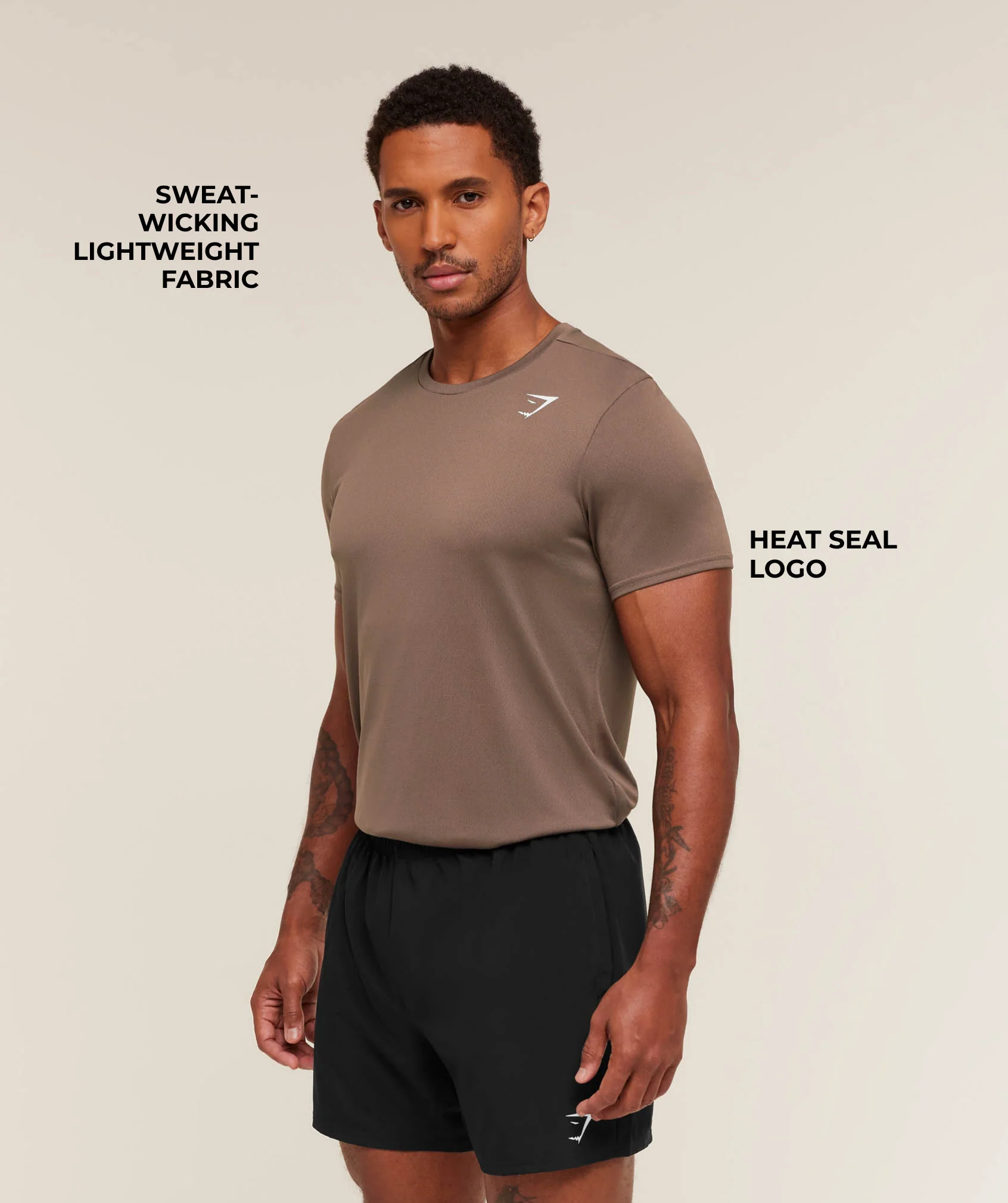 Gymshark Arrival T-Shirt - Soft Brown - Image 2